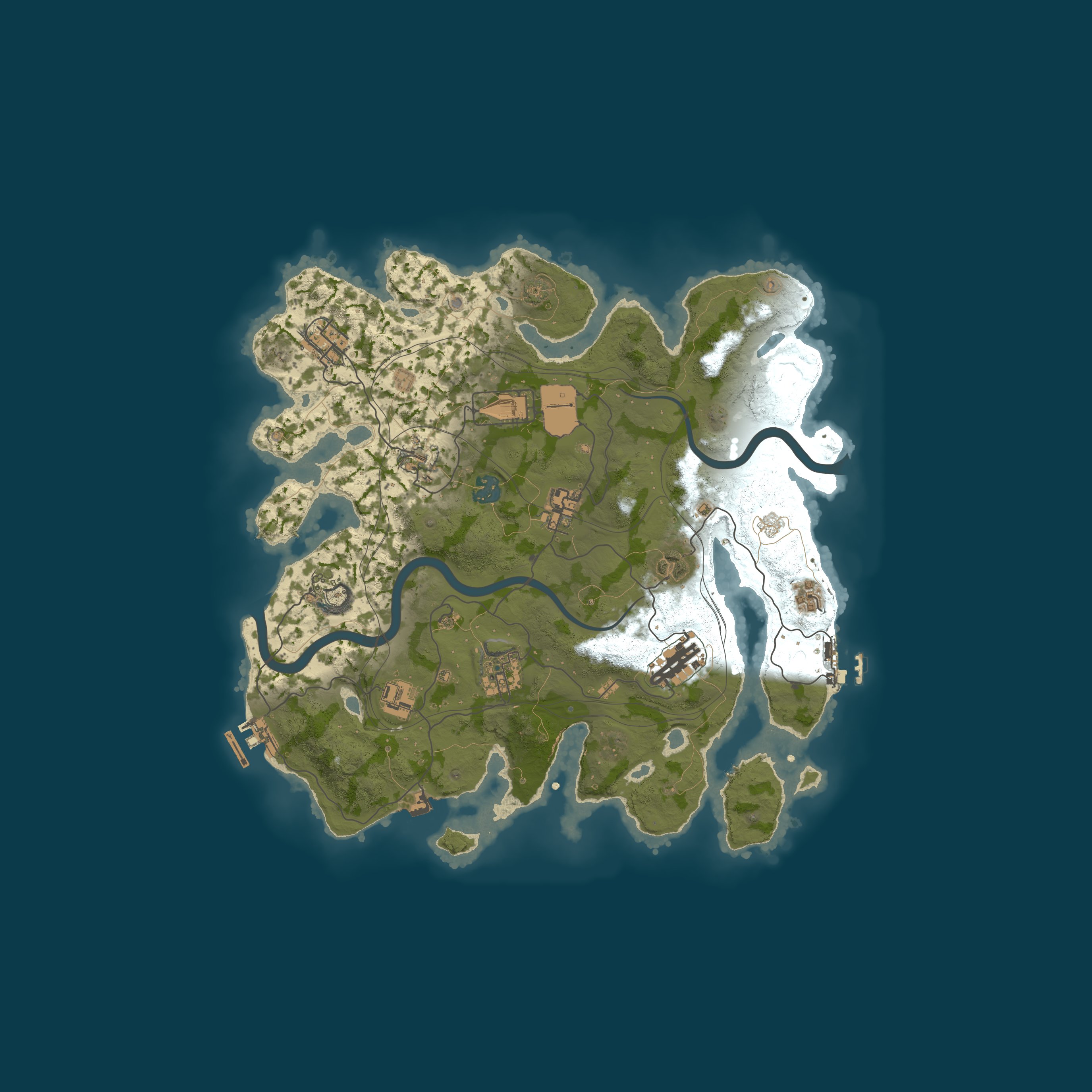 Custom Map, size 3500, seed 1337