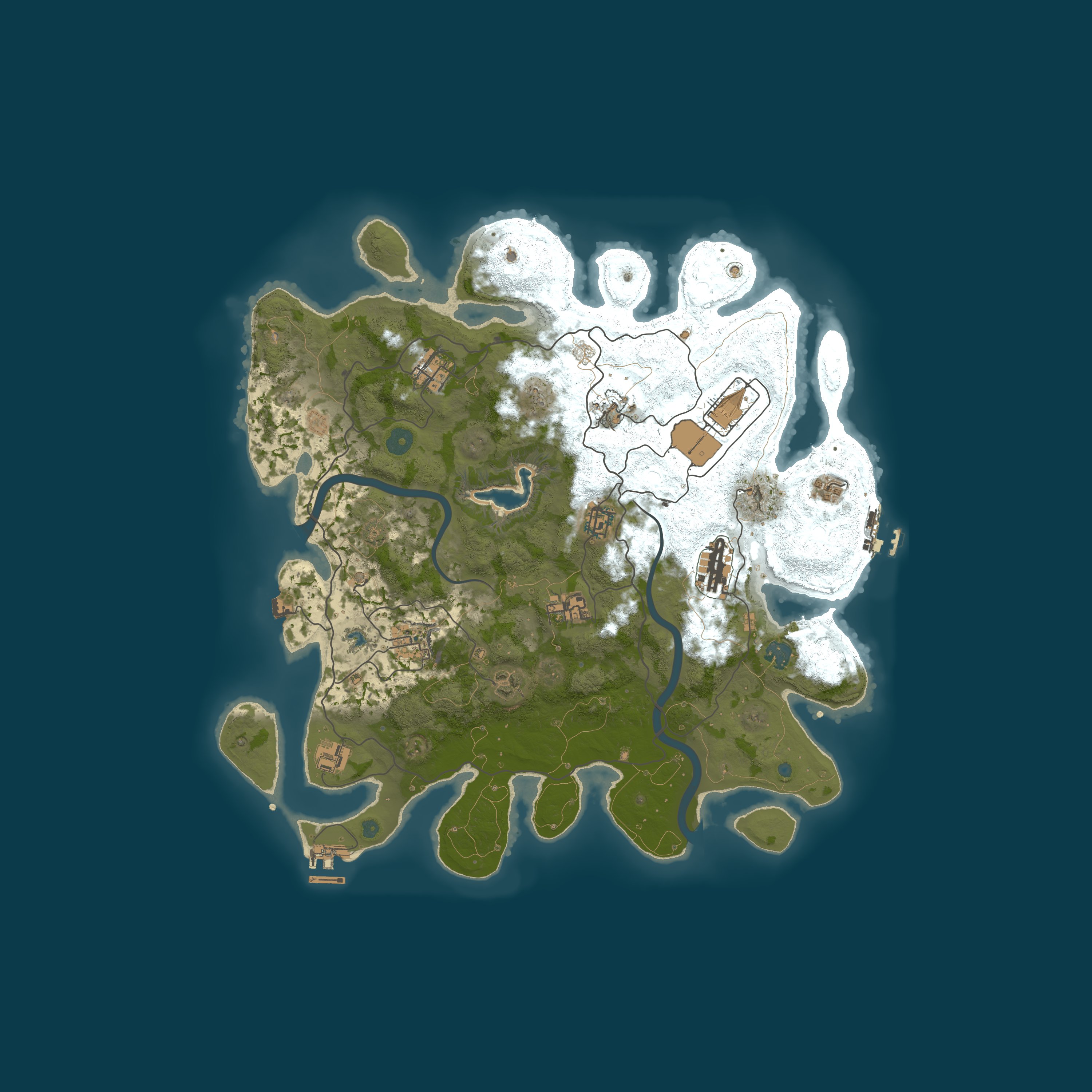 Procedural Map, size 4000, seed 1599985516