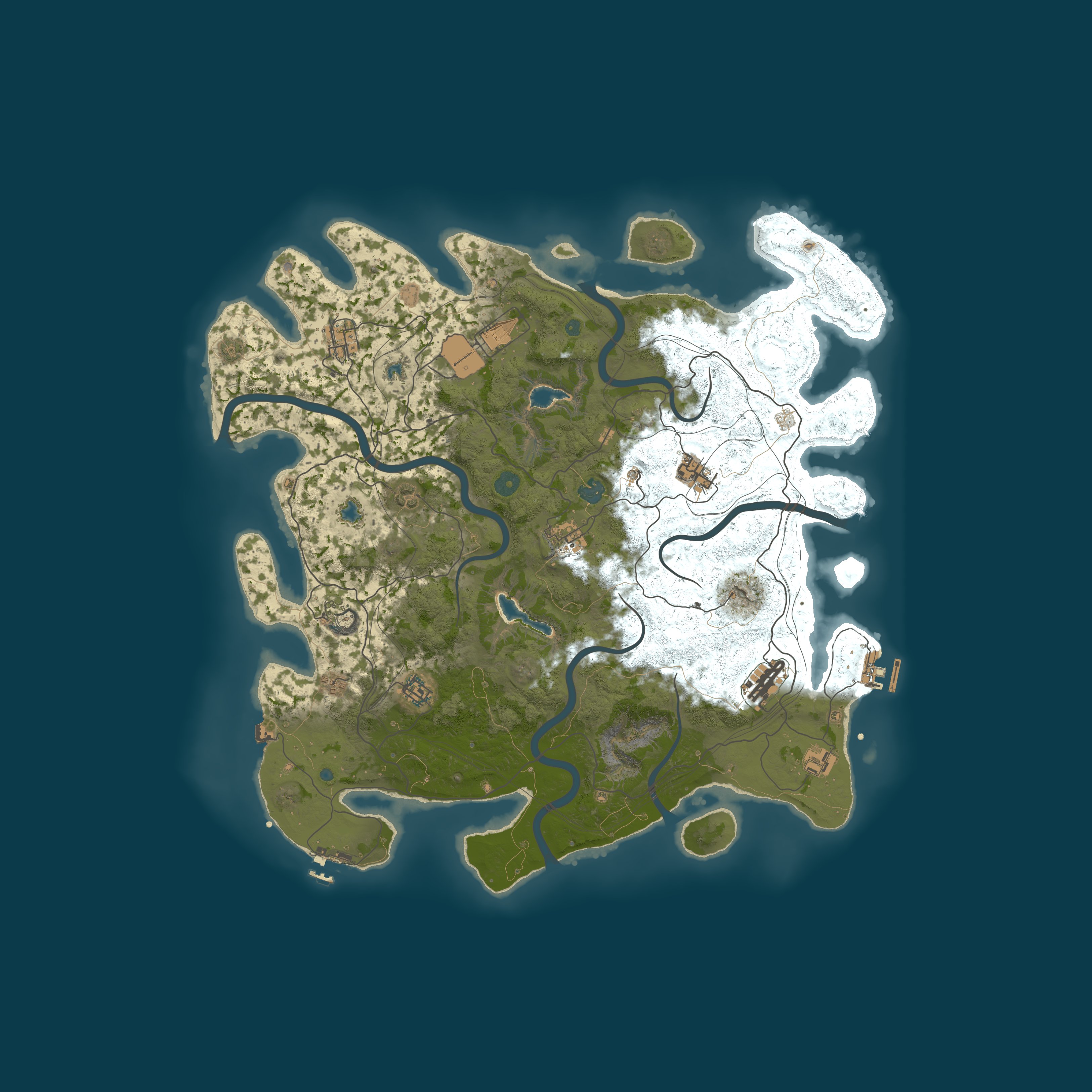 Map for [AU] BB Rust PvE | Relaxed Community | No Killing | No Stealing