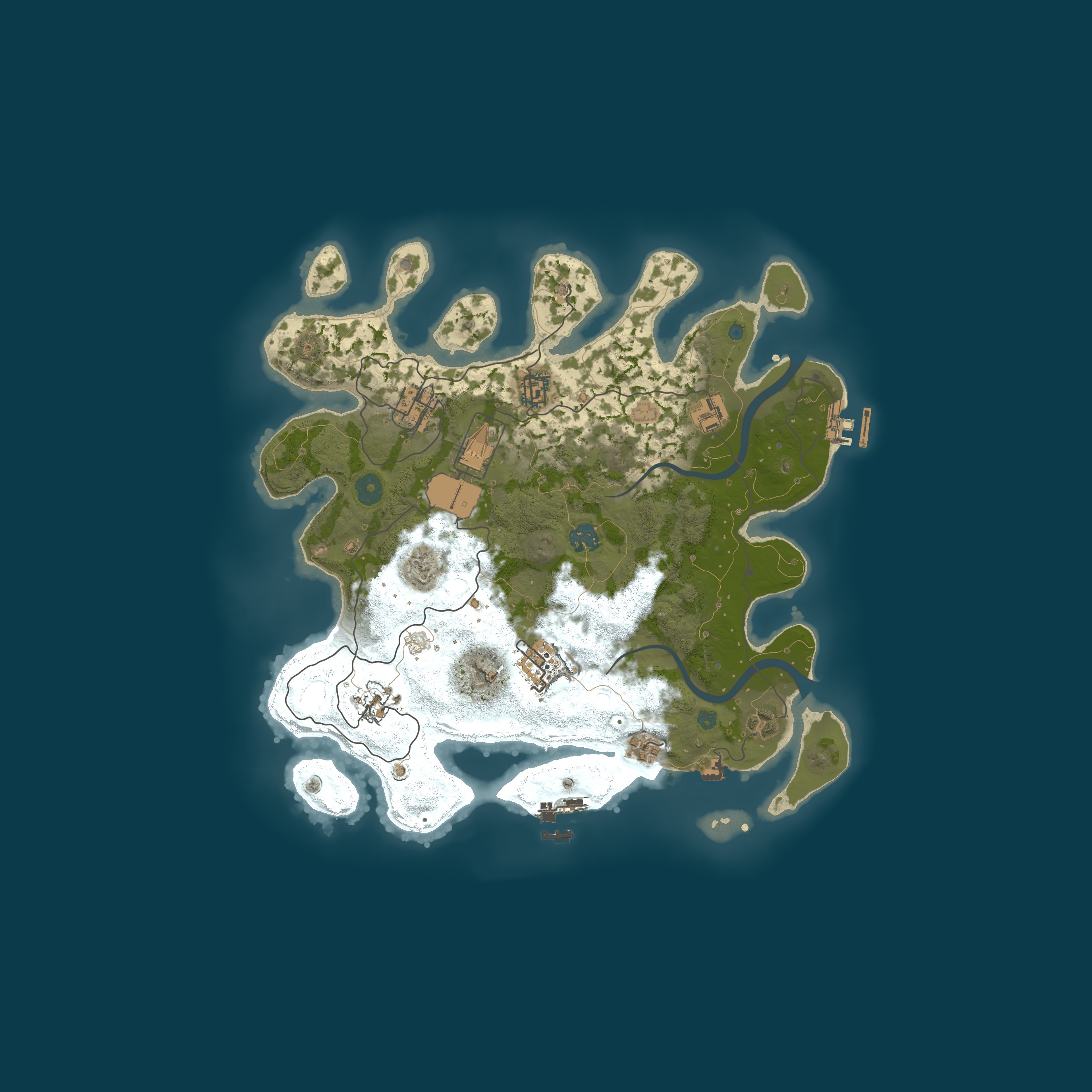 TUNDRA RUST | 2X | ДЛЯ НОВИЧКОВ | AI-ЧАТ — 程序生成地图 3500,种子 1030322721