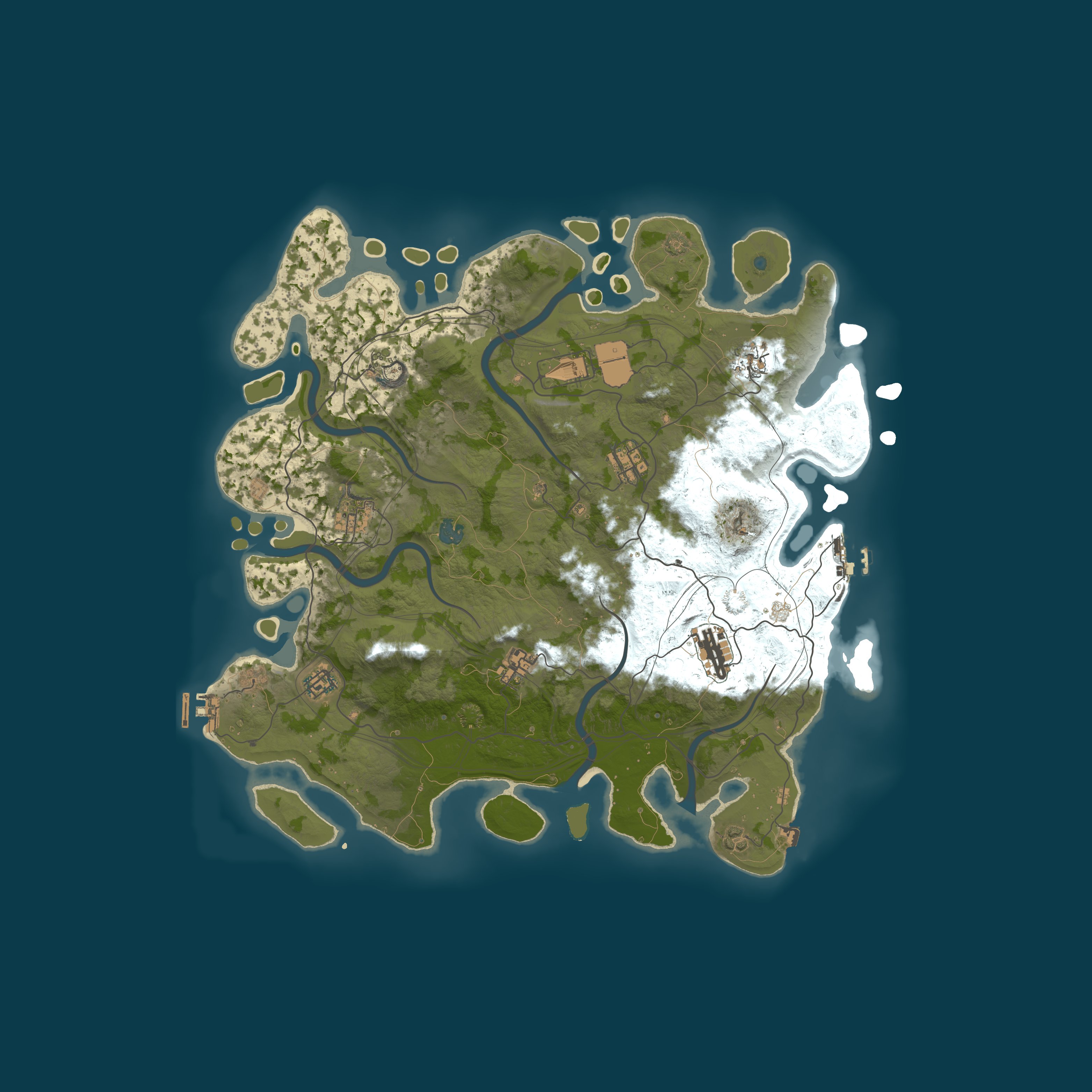 Map for RUstishka Мирный vanilla PVE
