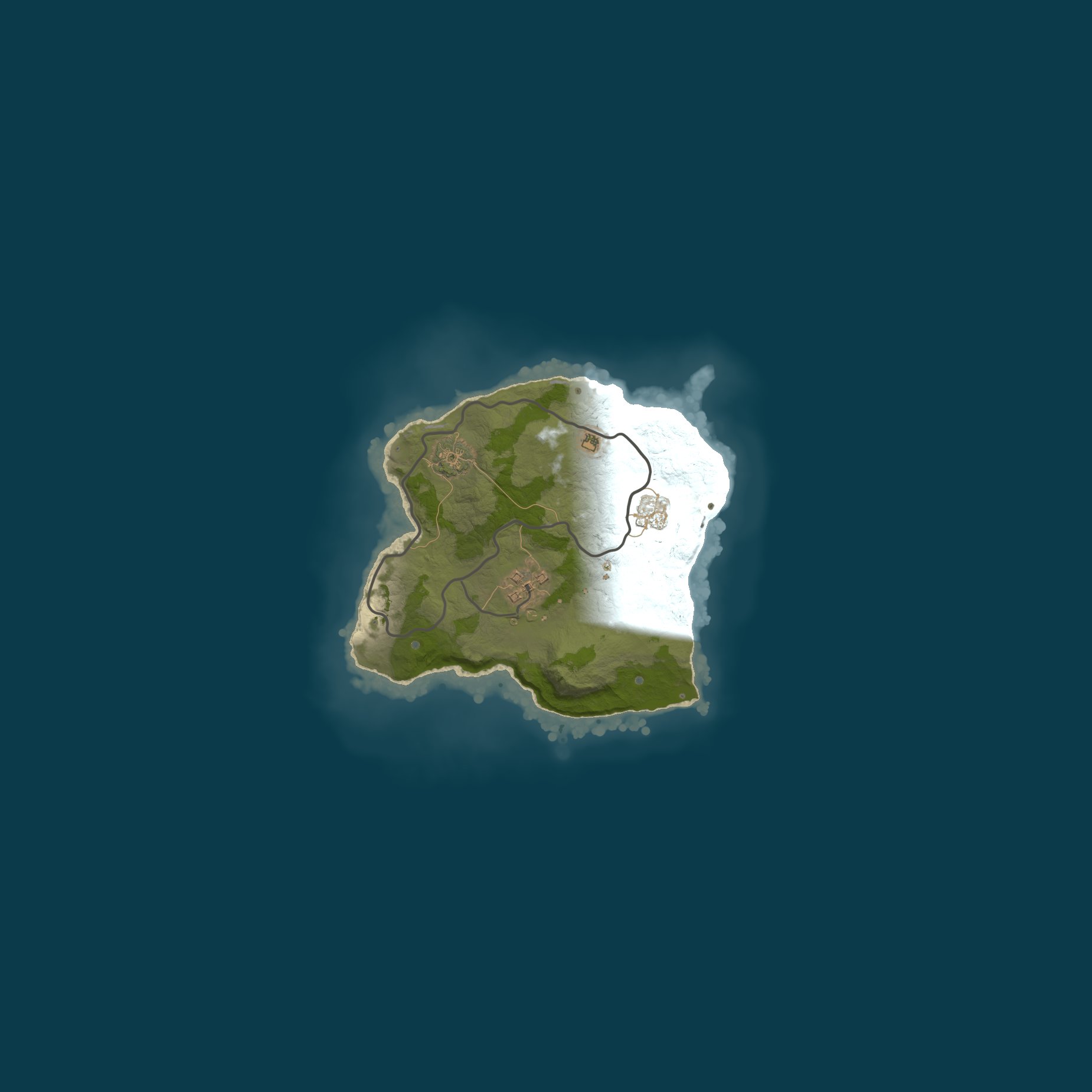 Map for Solo, 9 Monuments, 2500 Map, PVP, ONLINE RAIDING, CHILL,