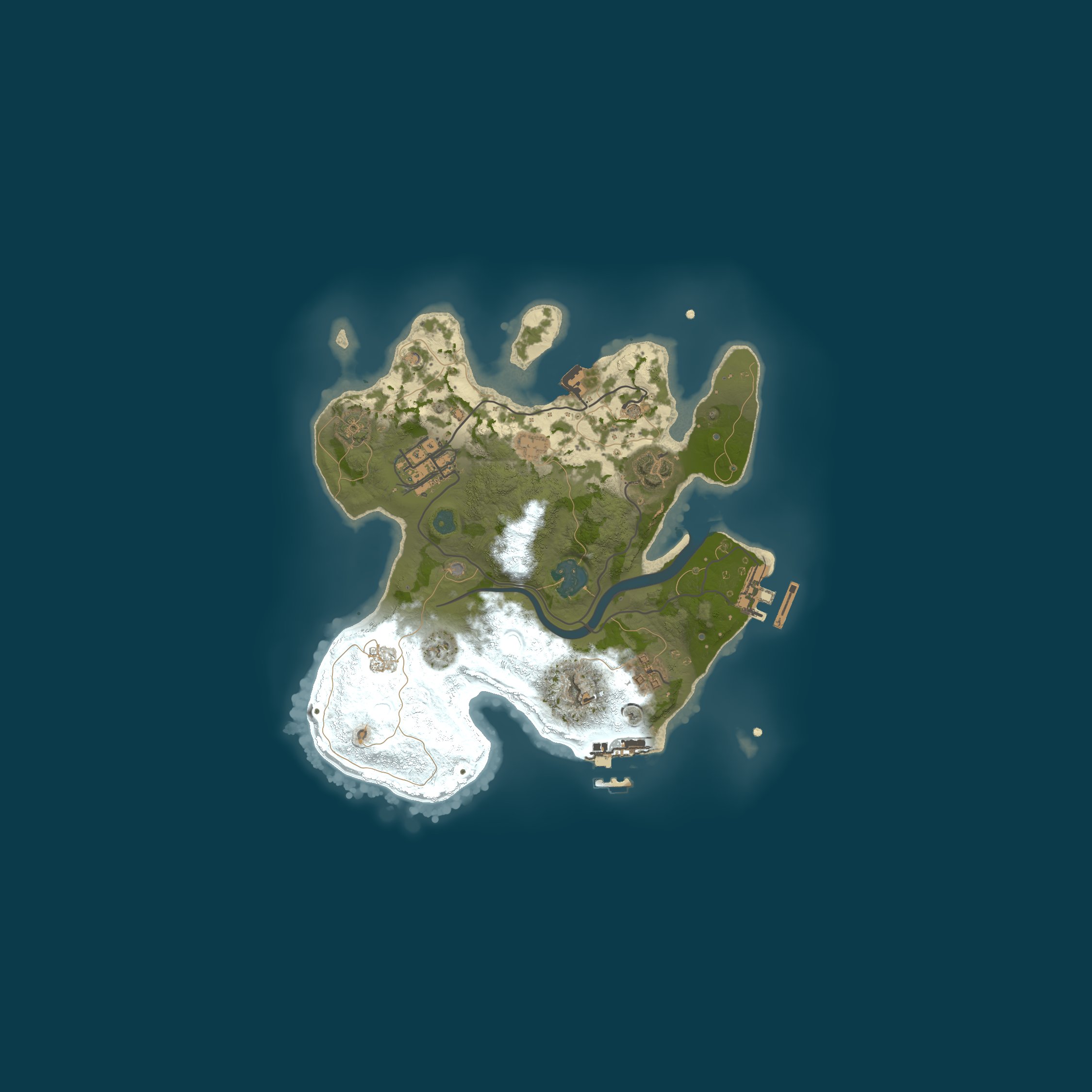 Procedural Map, size 2500, seed 2147483647