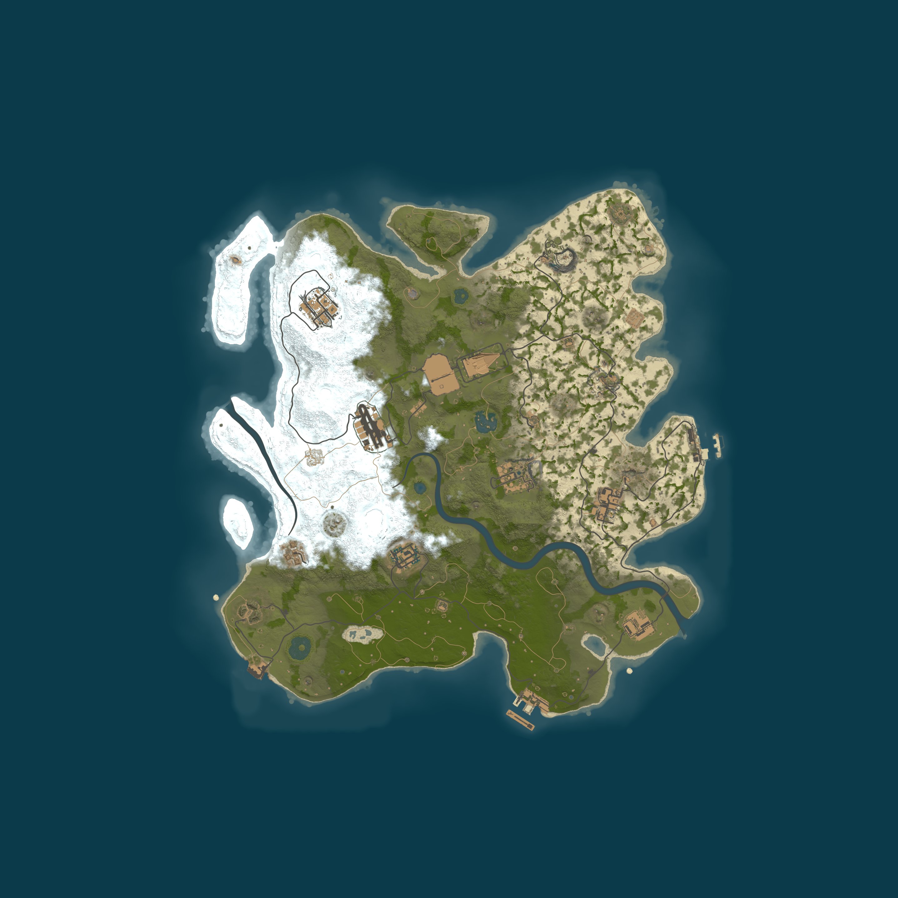 Procedural Map, size 3750, seed 1240508113