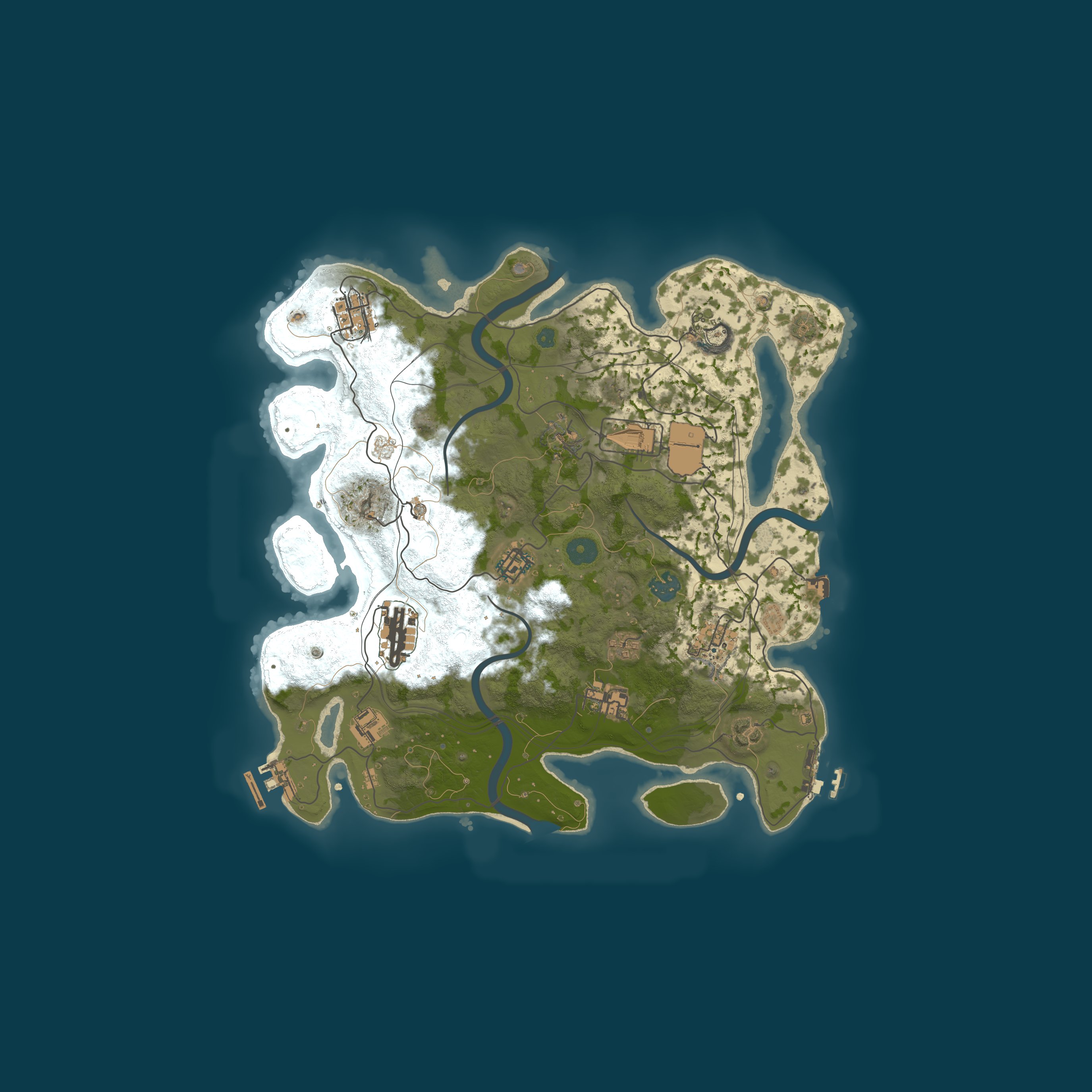 Procedural Map, size 3500, seed 25437