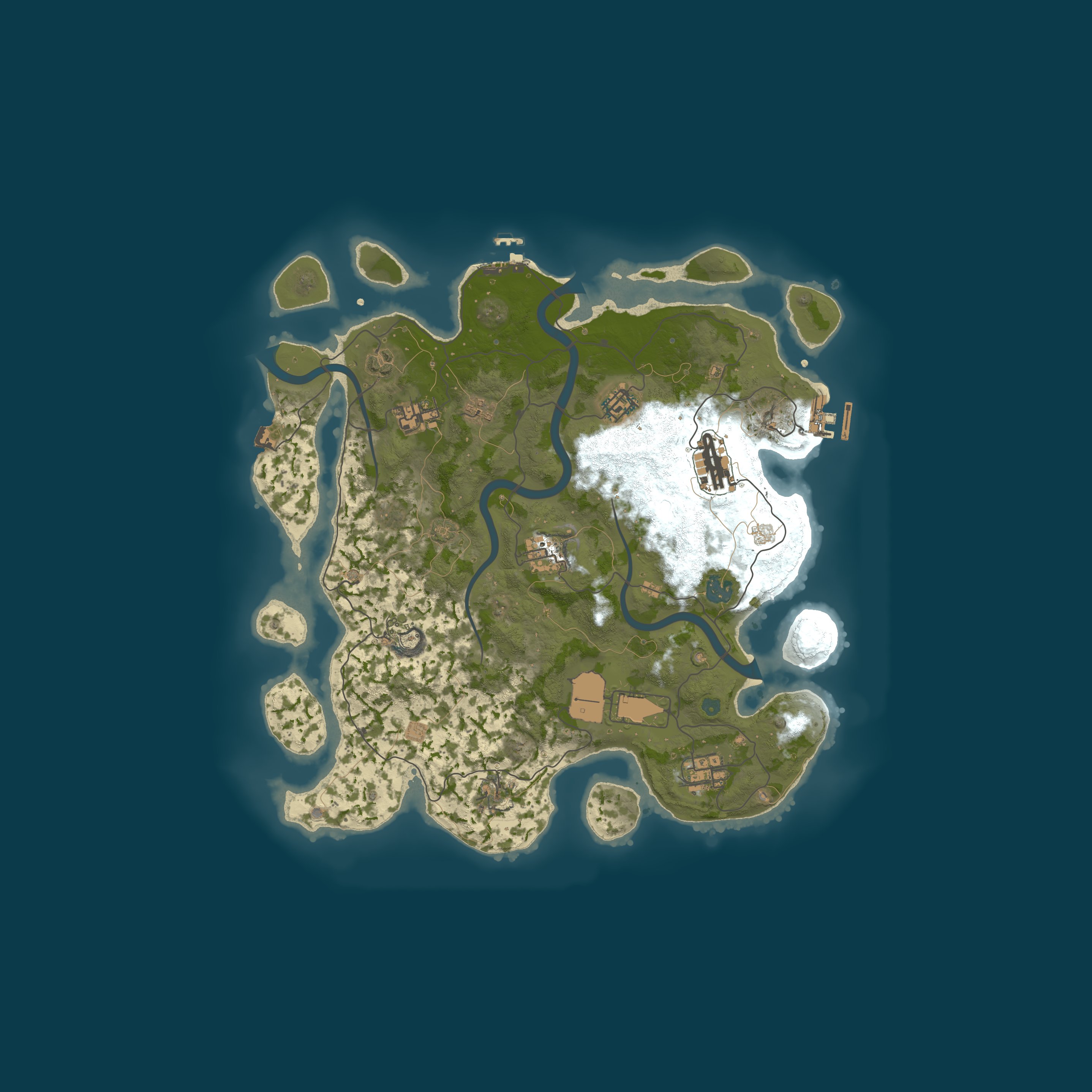 Map for Puffville - 3x PvP+PvE|RaidableBases|TP|Weed|Skills|MyMini
