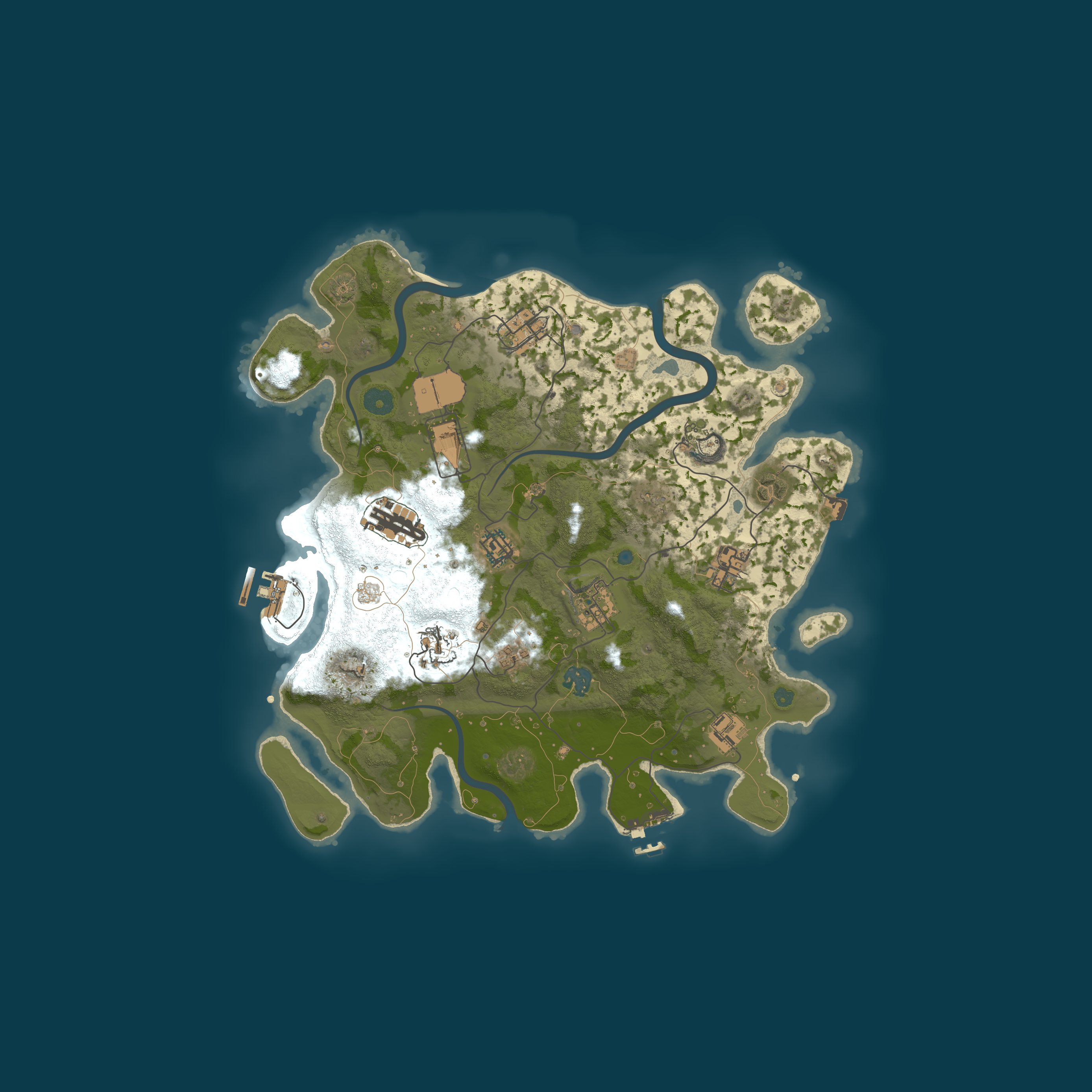 Procedural Map, size 3550, seed 1202742208