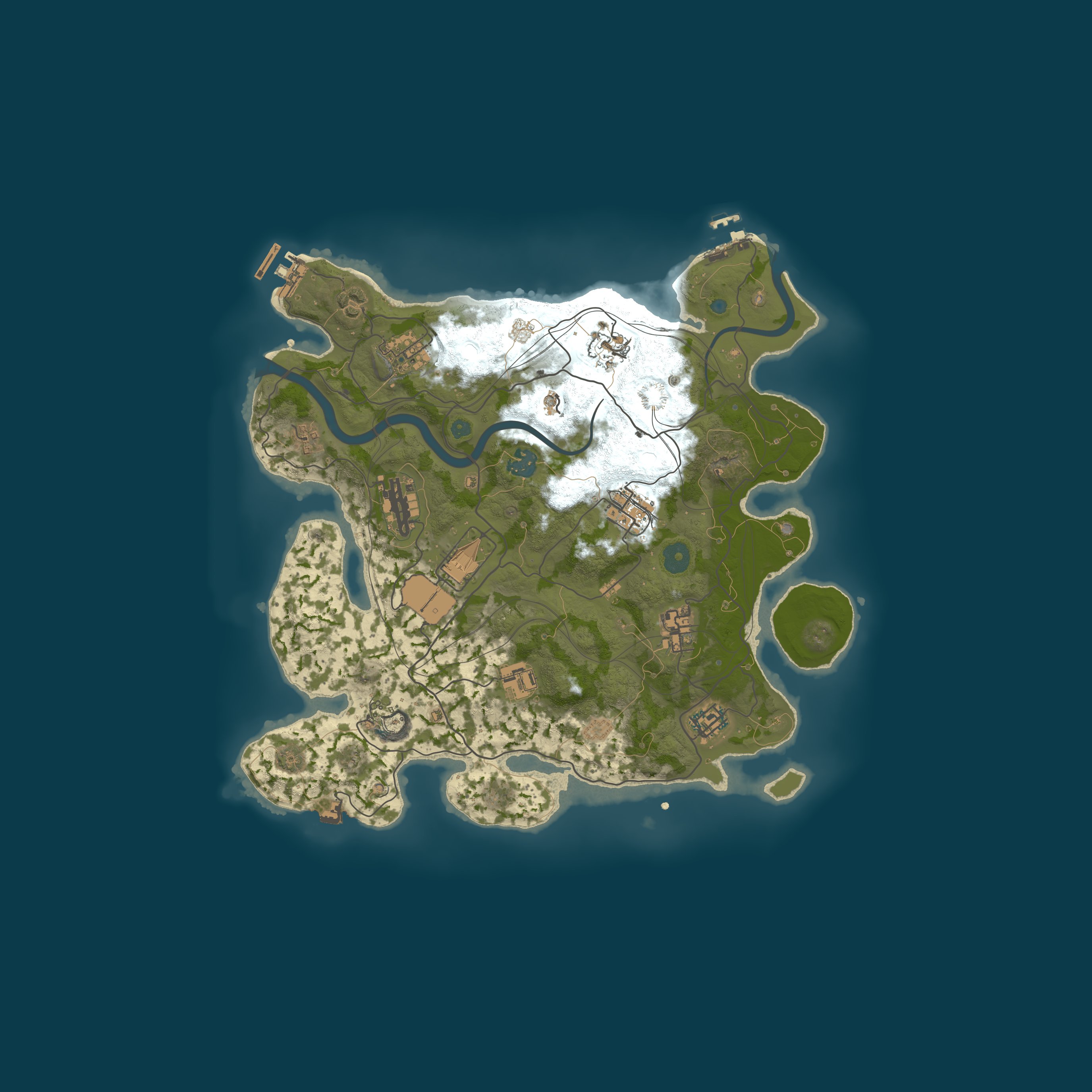 Custom Map, size 3500, seed 1337