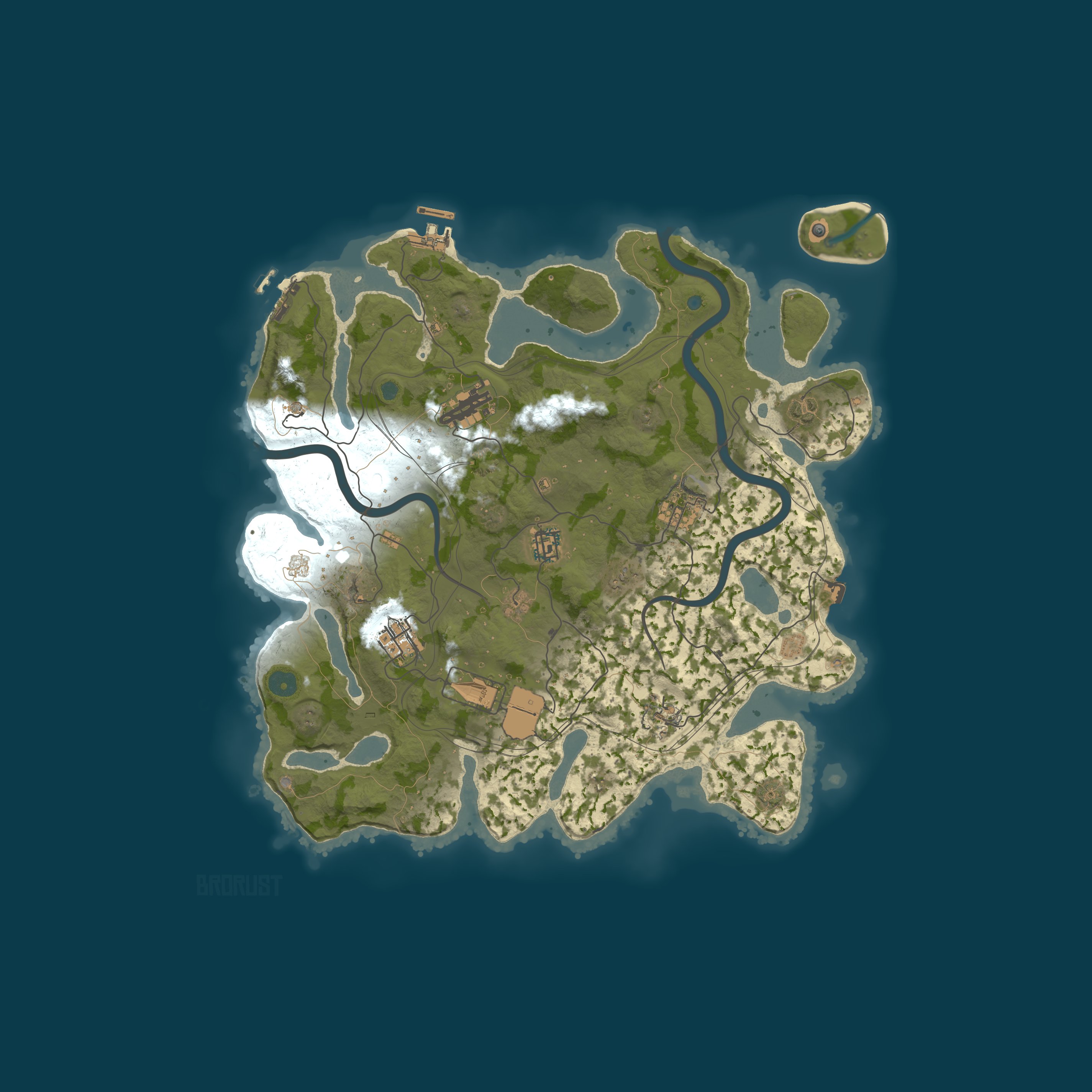 Map for #1 BroRust X5/X10|MAX 3|WIPE 27.06|TP|KIT|LOOT+|SHOP
