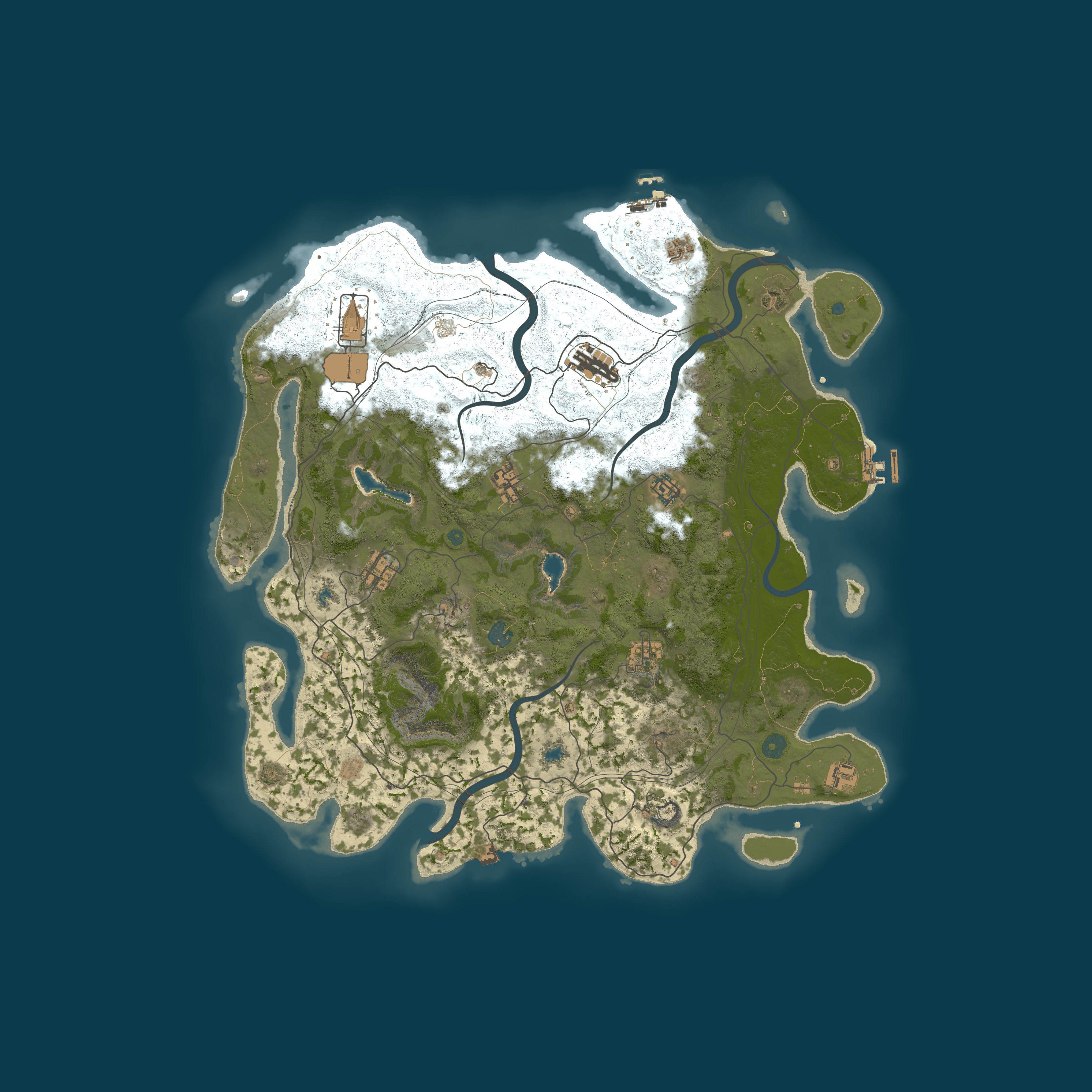 Procedural Map, size 4500, seed 97381148