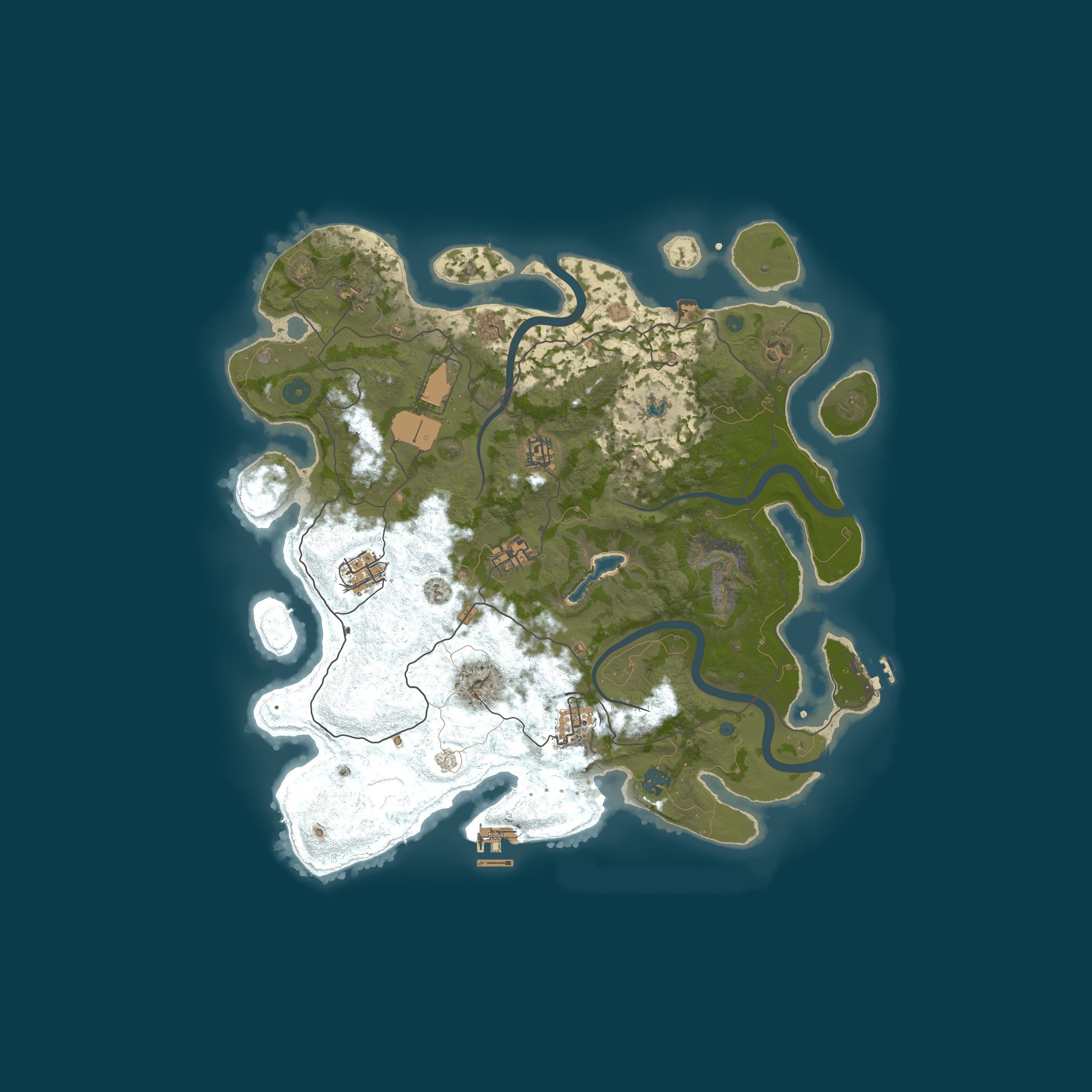 Map for RustGamingNation 100x PvE [Events|Purge|Zombies|SkillTree]
