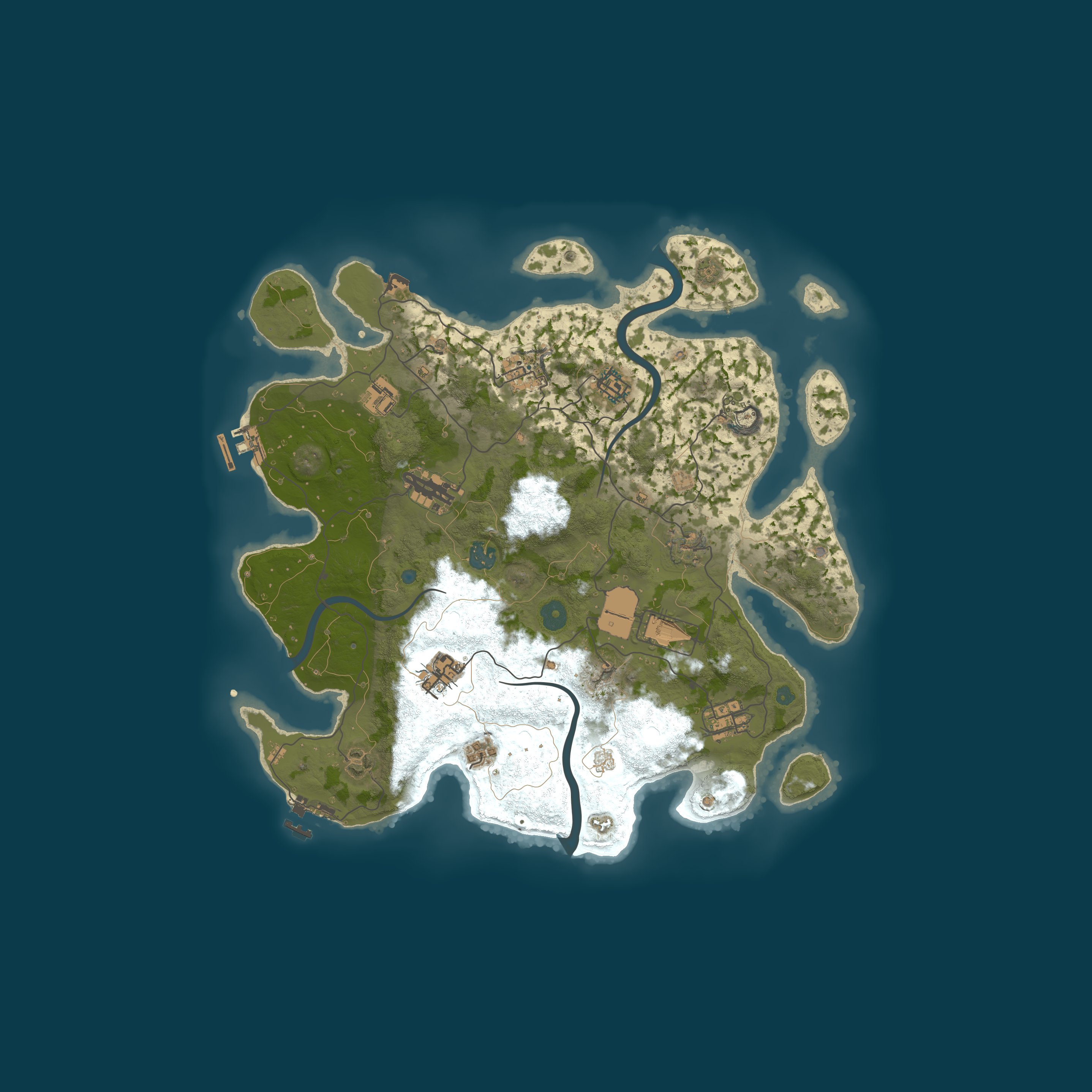 Voll in die Fresse 3x PVE — 程序生成地图 3750,种子 14102026