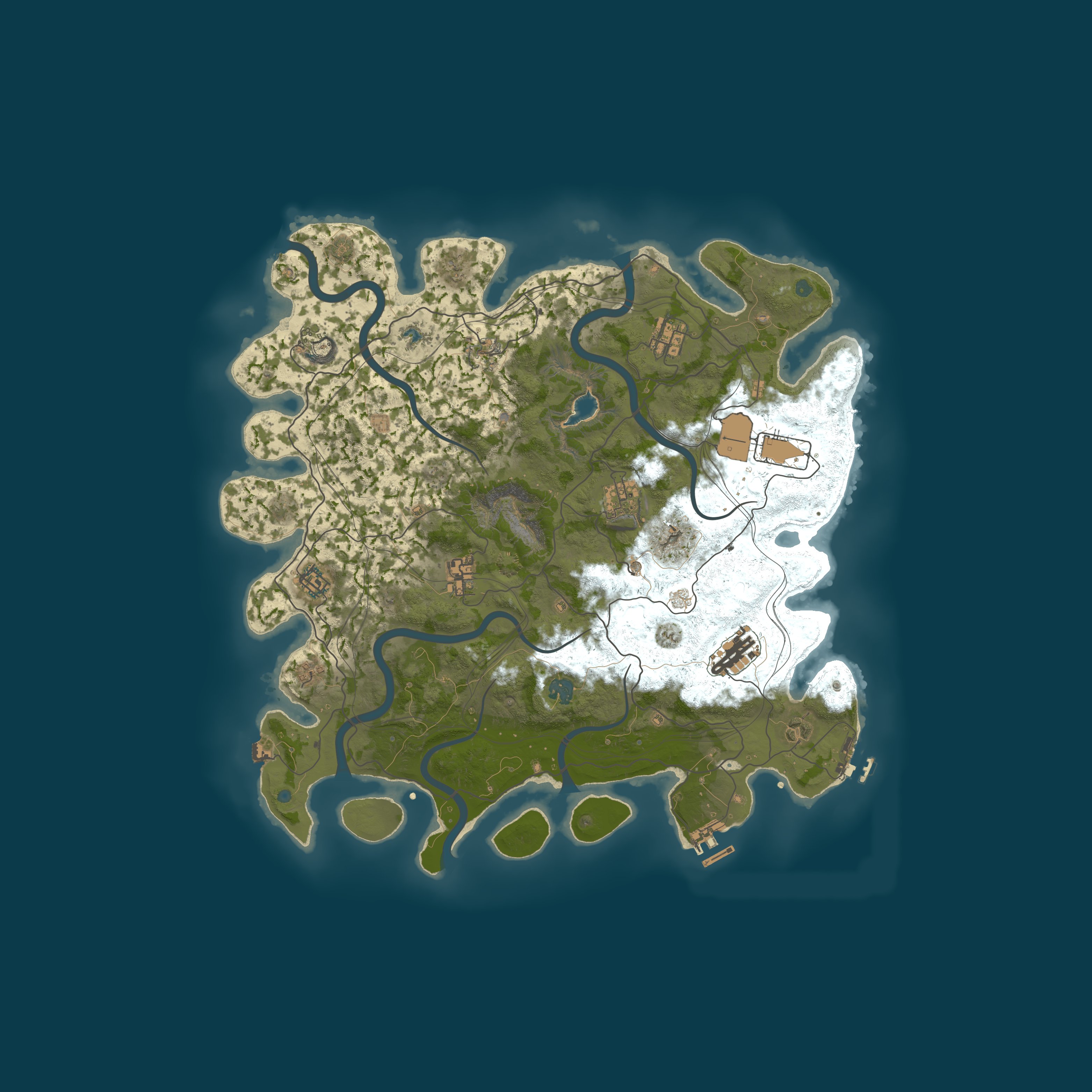 Map for [NA] Hive Mind Gaming |PVE/PVP|NPCRaidBases|Zombies|RaidProtect