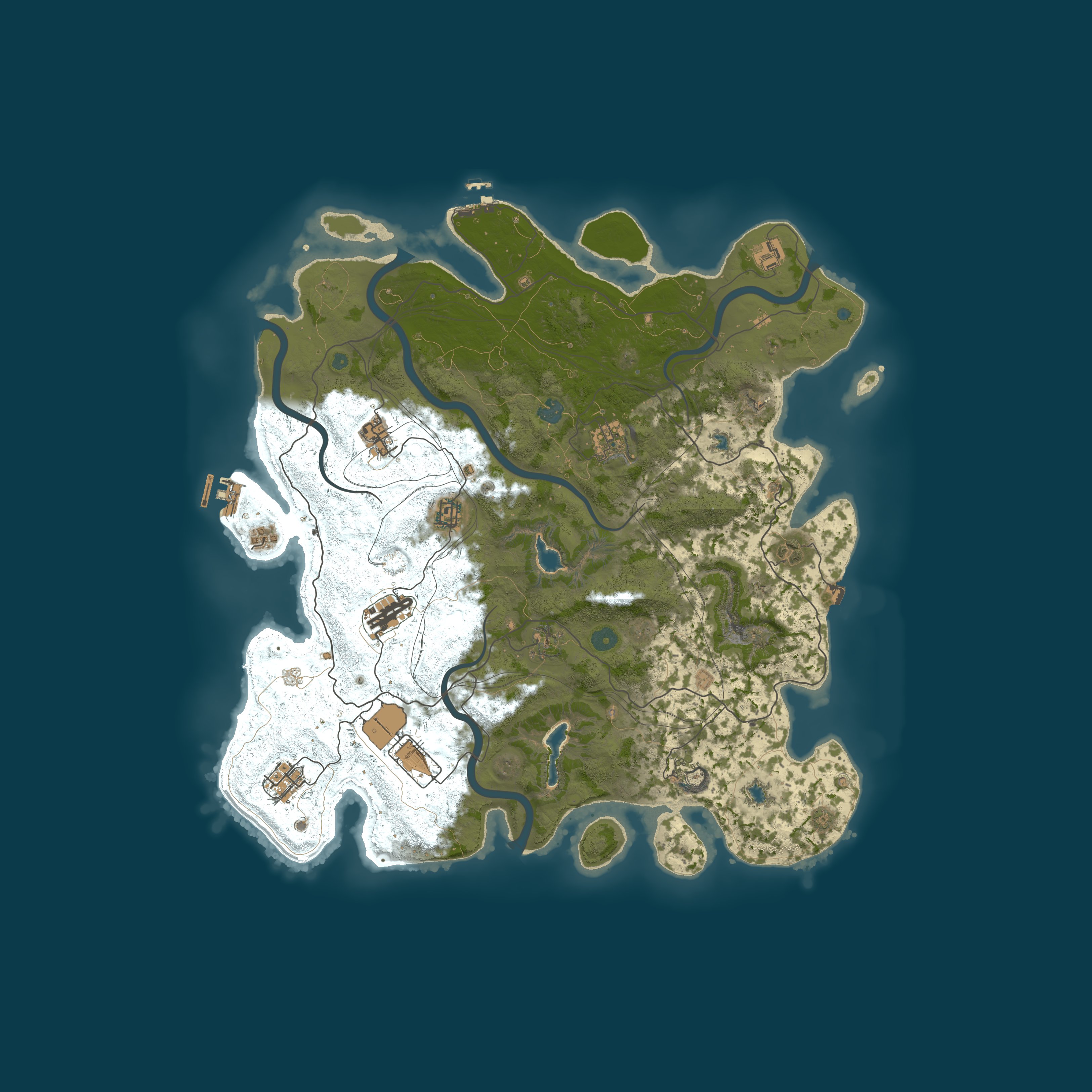 Map for Quiet Rust | 50% Upkeep | Low Pop | Monthly Wipe