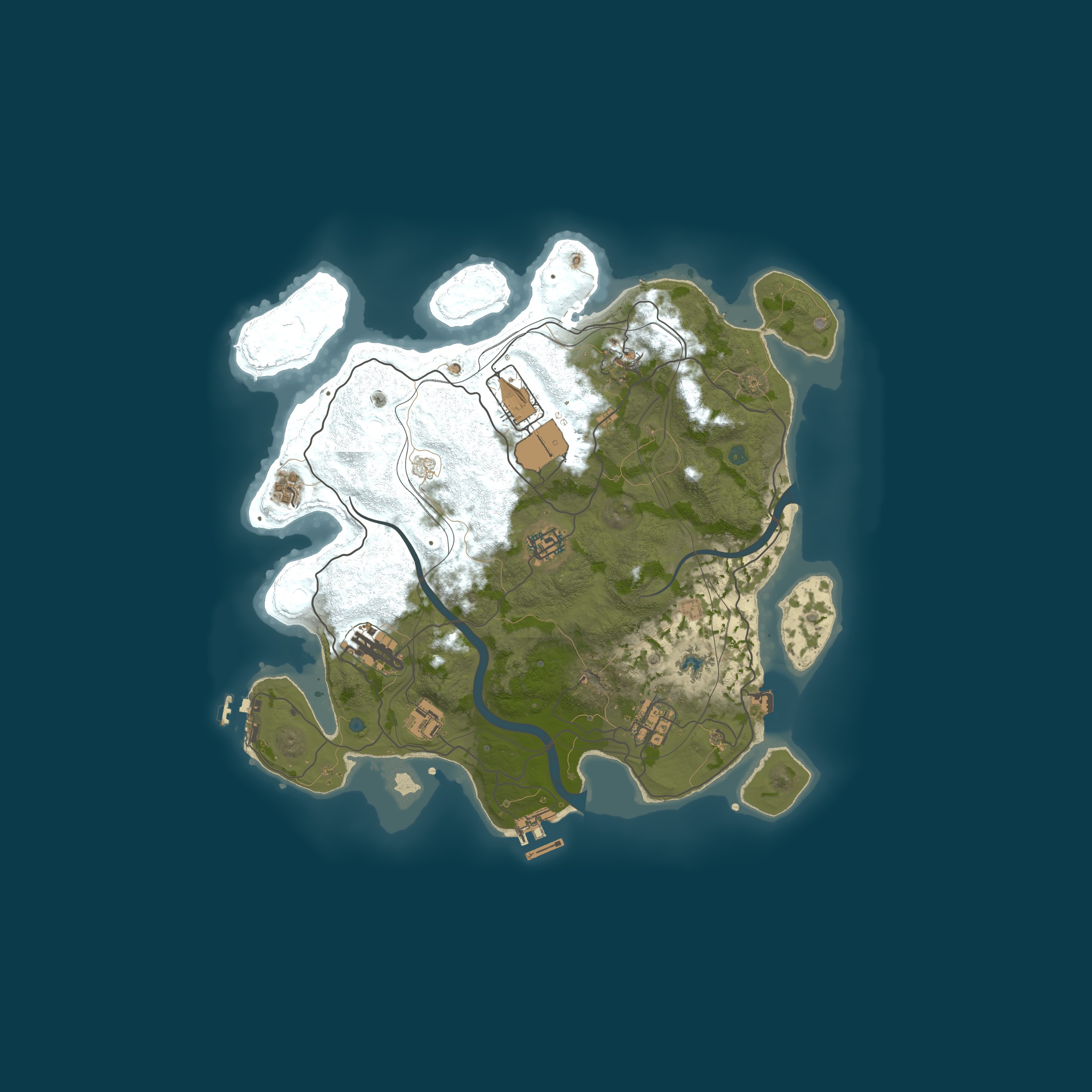 Custom Map, size 3500, seed 1337