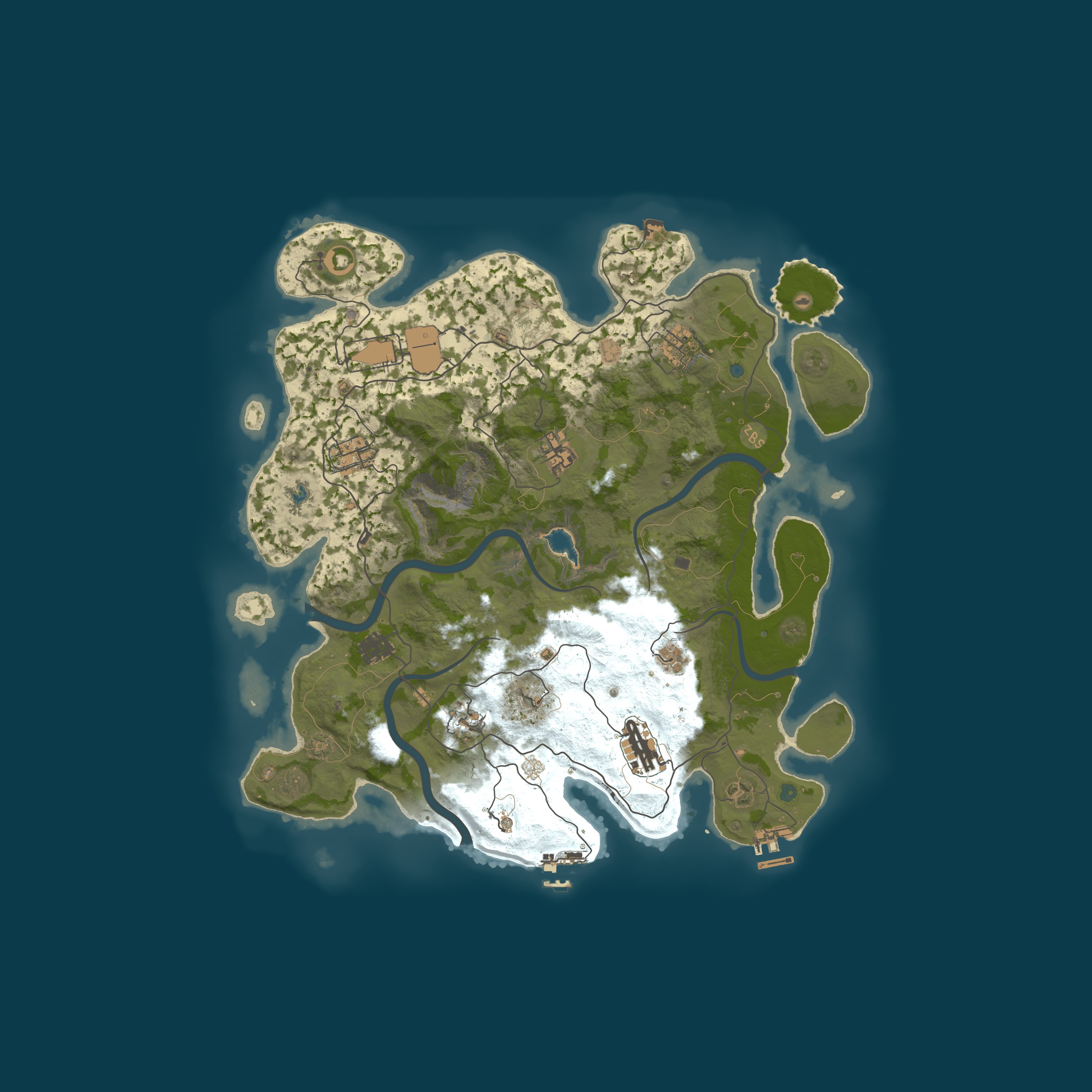 Map for #1 ZBS ЗБС ПВЕ СЕРВЕР! FUN PVE RU+EN|RAIDBASE|CUSTO