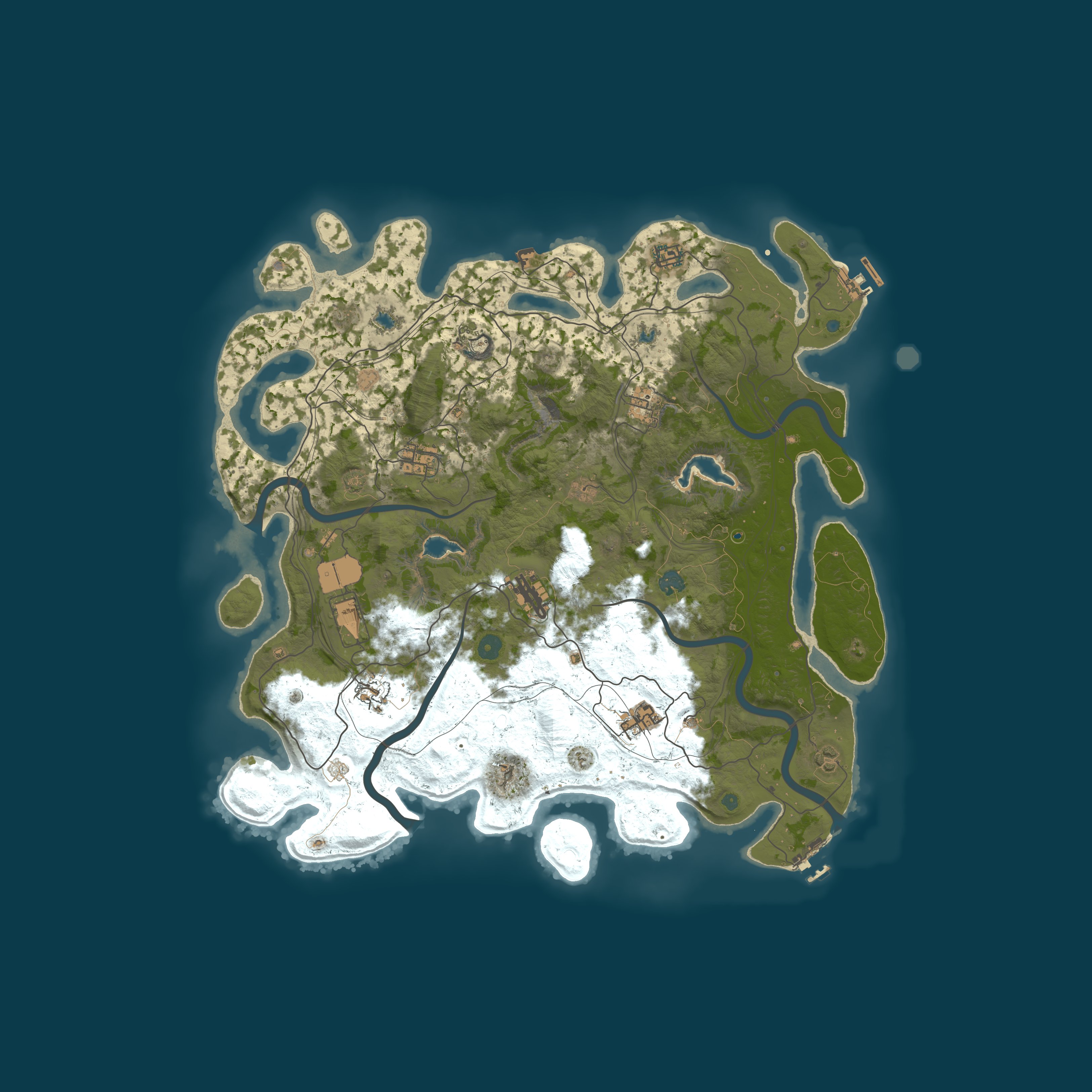 Map for [AU] RustEZ Scourge PvE | Zombies | No Raiding | No Killing