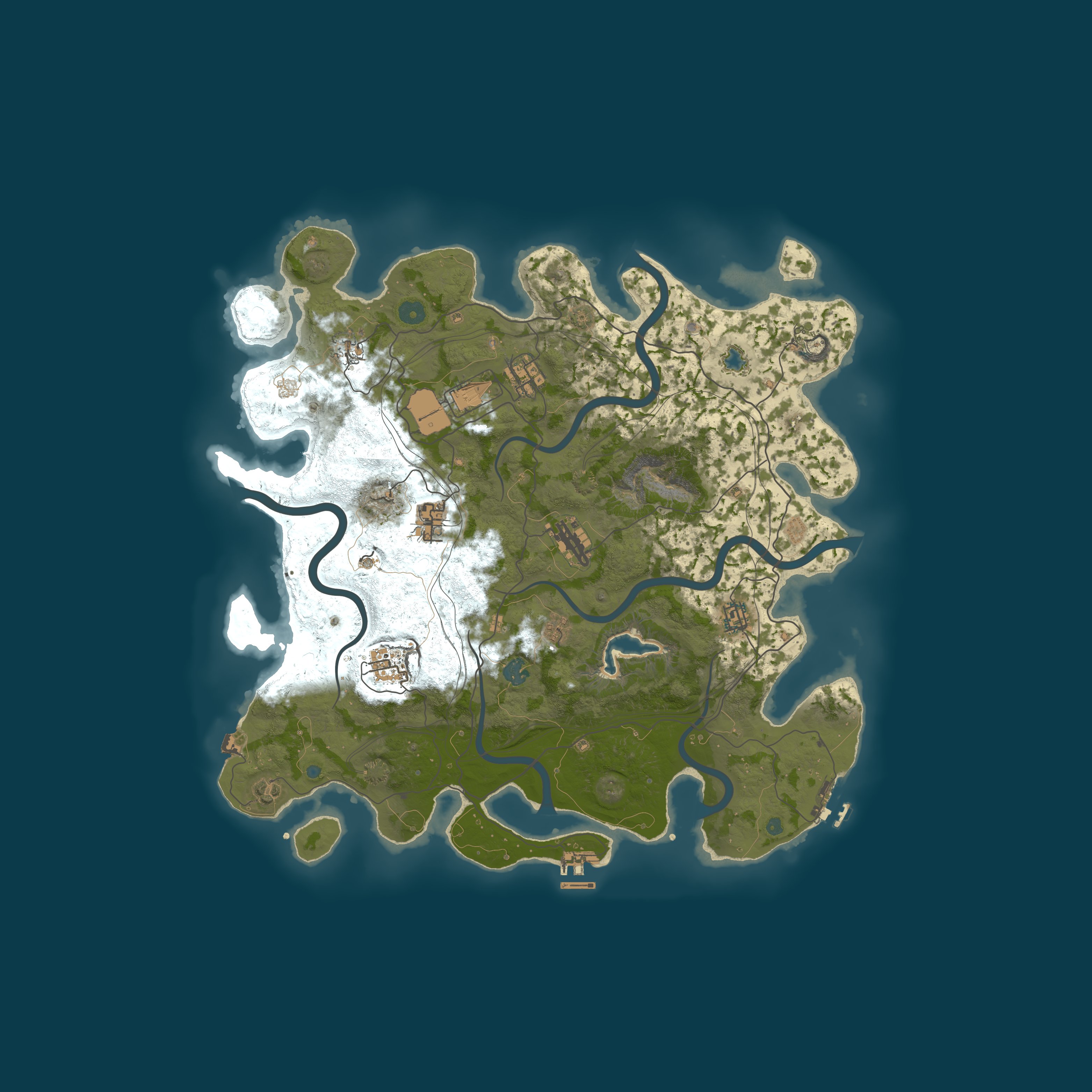 Map for [NA] Hive Mind Gaming |PVE/PVP|NPCRaidBases|Zombies|RaidProtect