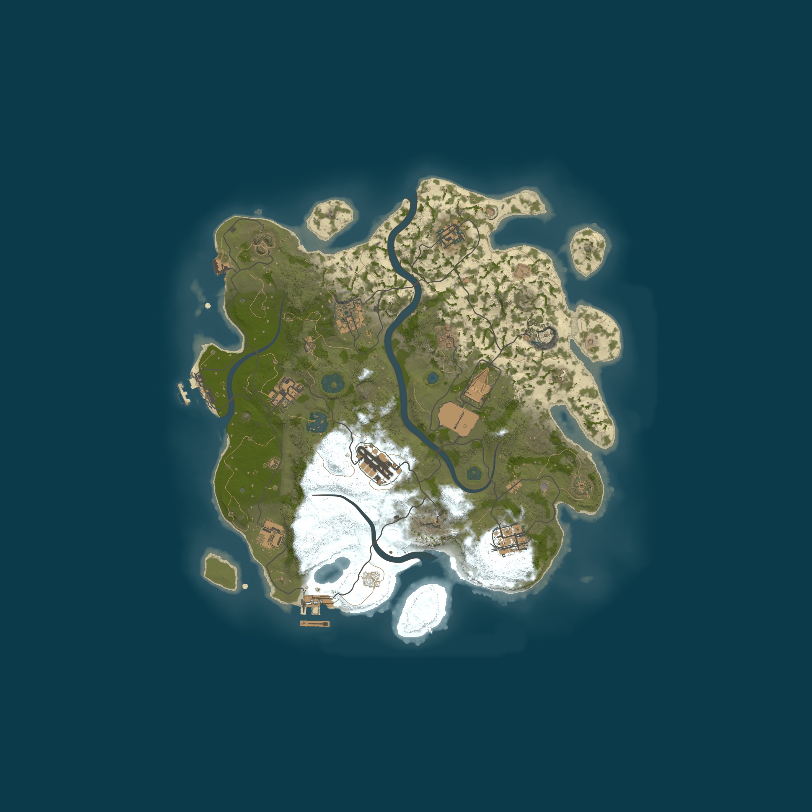 Procedural Map, size 3500, seed 96892806
