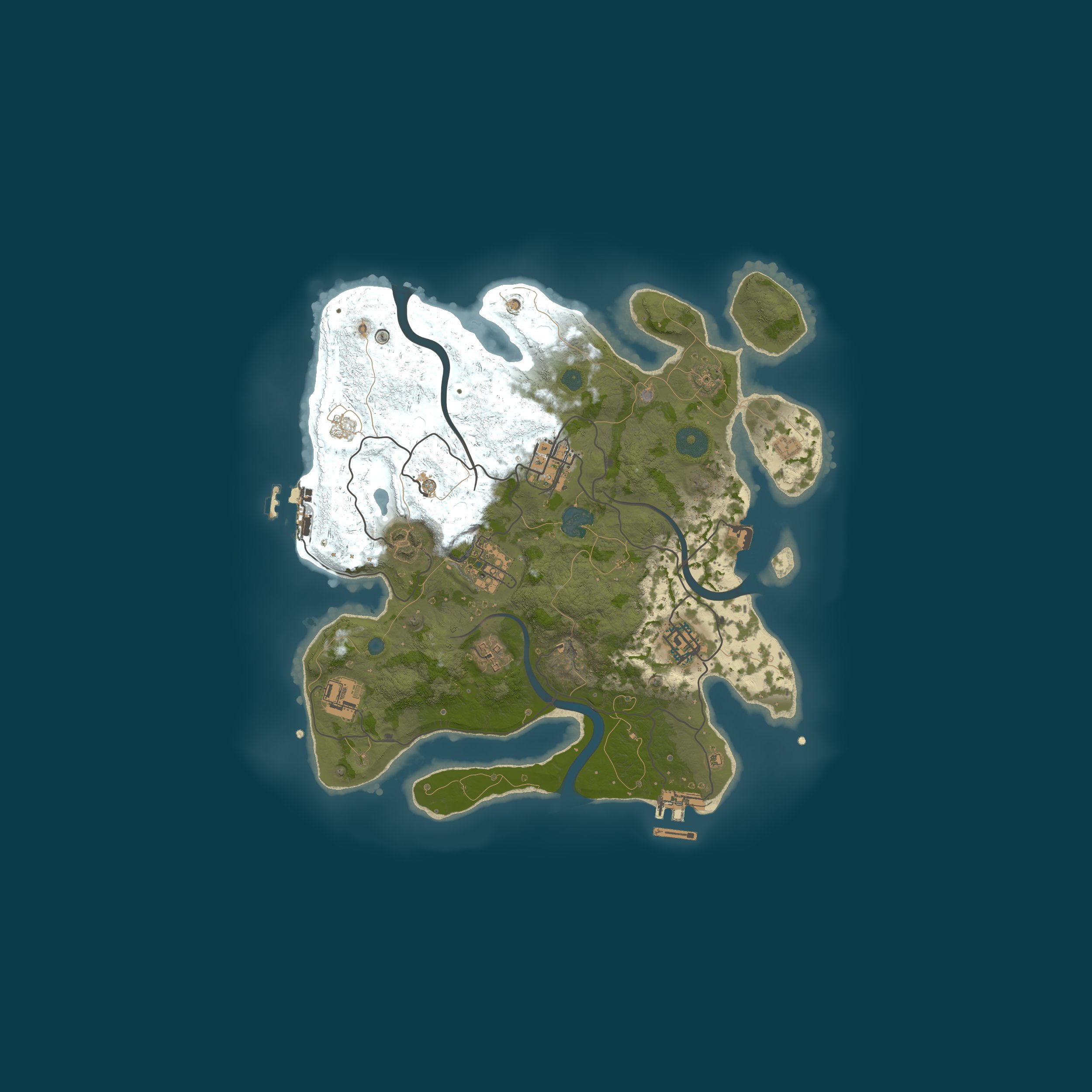 Procedural Map, size 3000, seed 9723