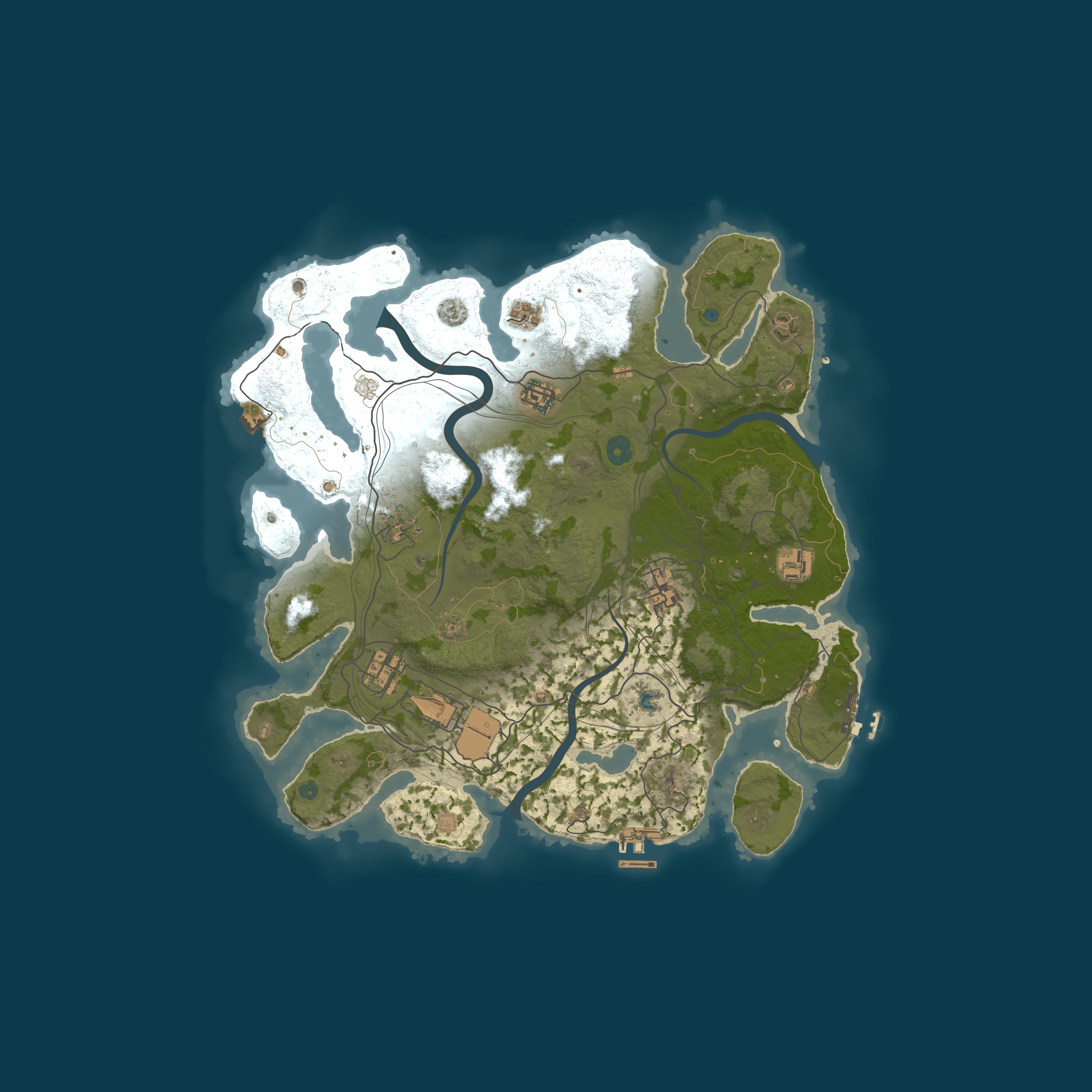 Custom Map, size 3750, seed 830860
