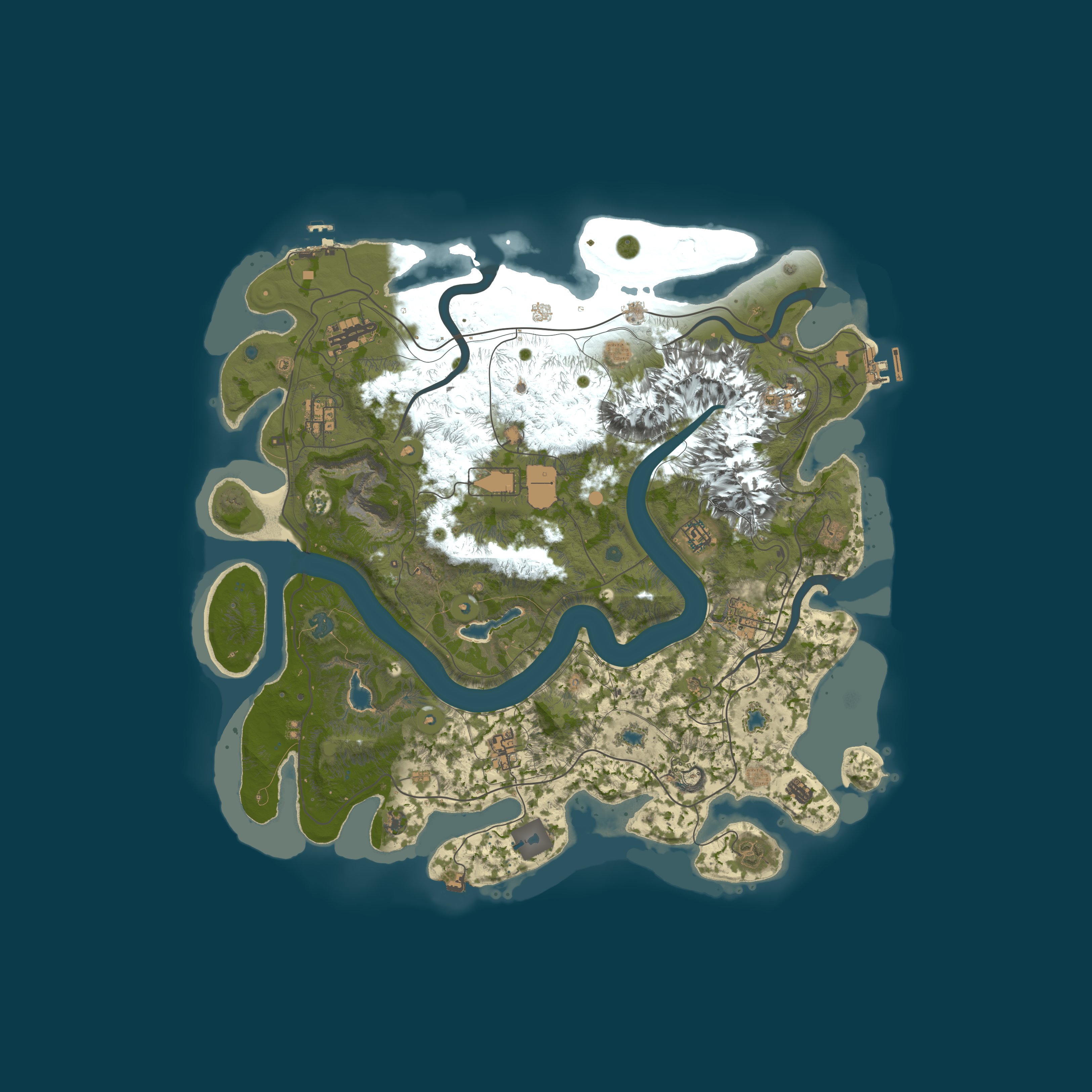 Map for SLAYERS.GG 2X PVE ZOMBIES|LEGENDARY WEAPONS|PLANES|RAID BASES