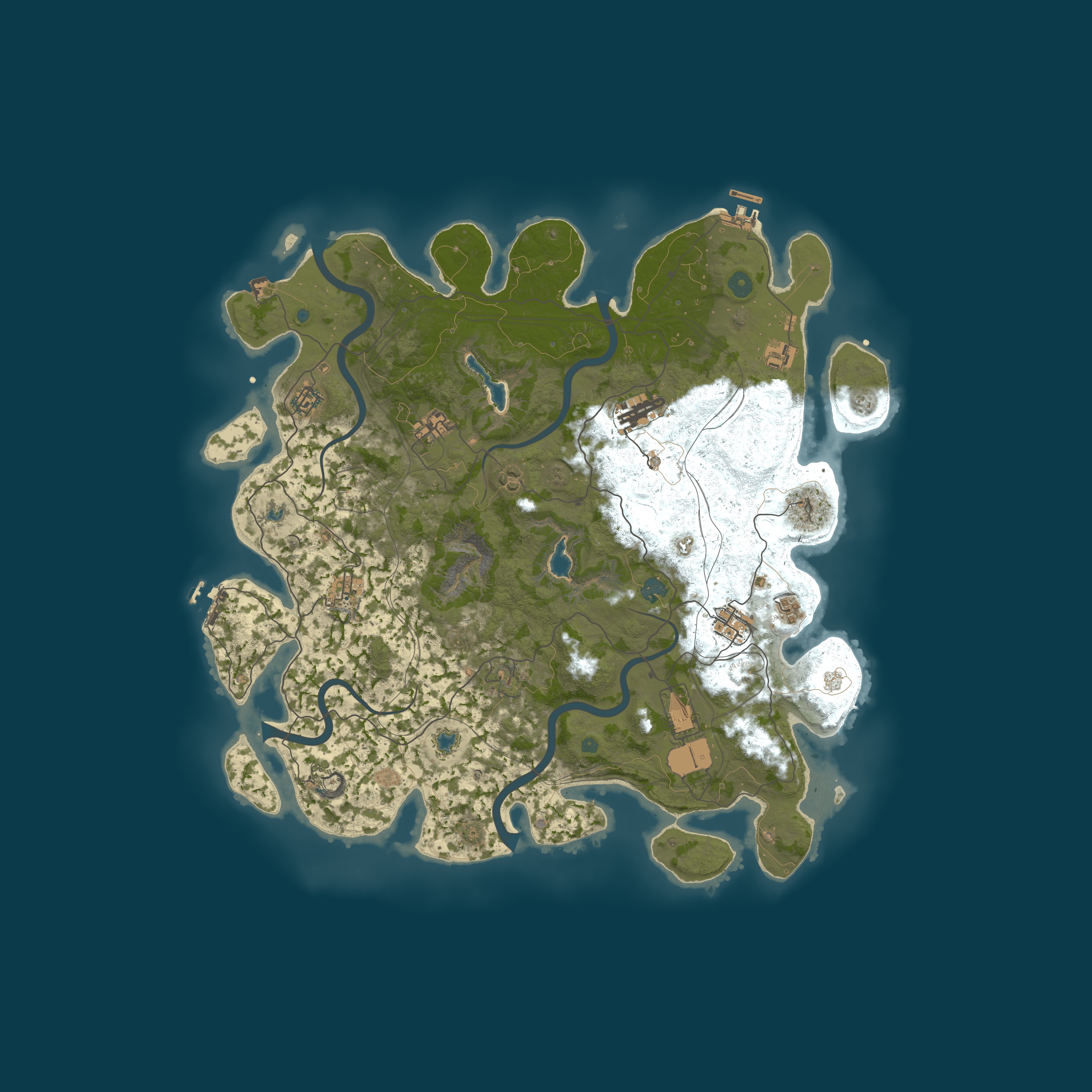 Map for Sharky's PVE Server - 5X | Raidable NPC Bases | Bi-Weekly Wipes