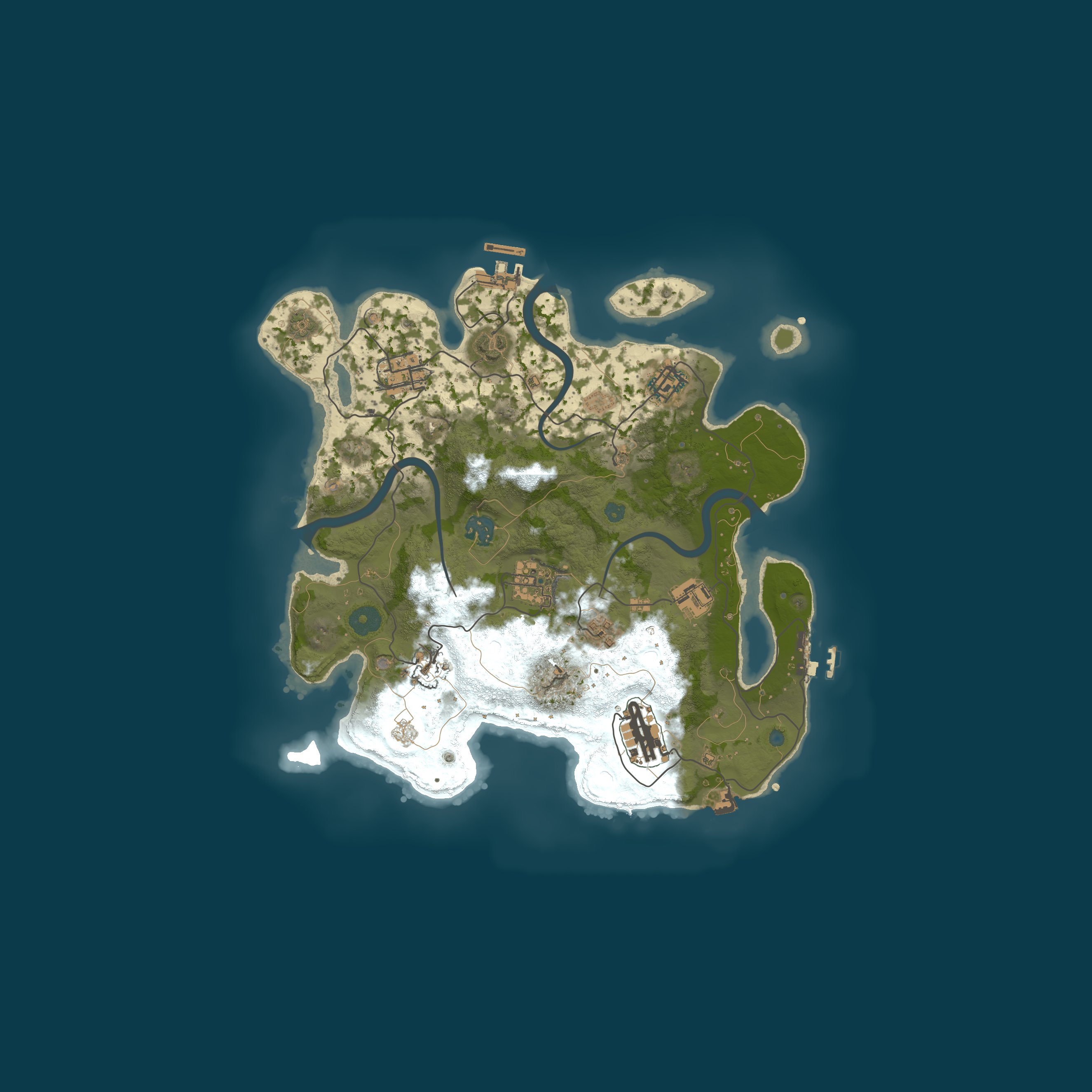 Procedural Map, size 3300, seed 462624676