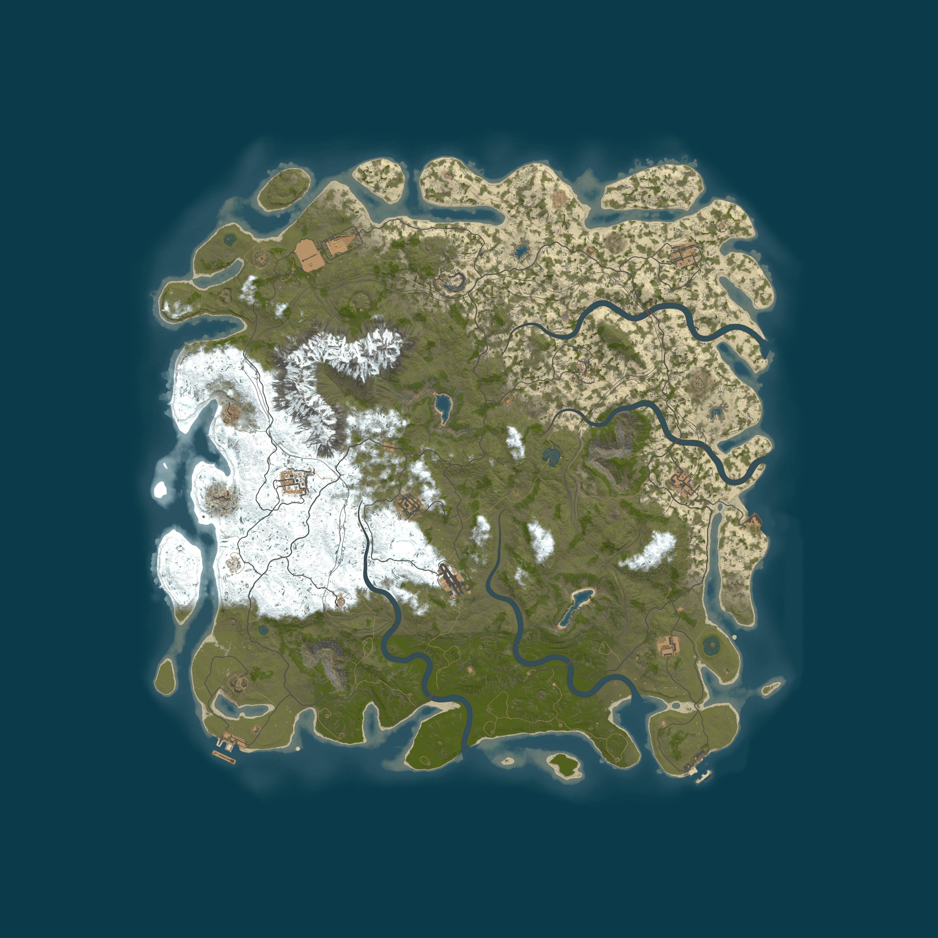 Procedural Map, size 5500, seed 1764072198