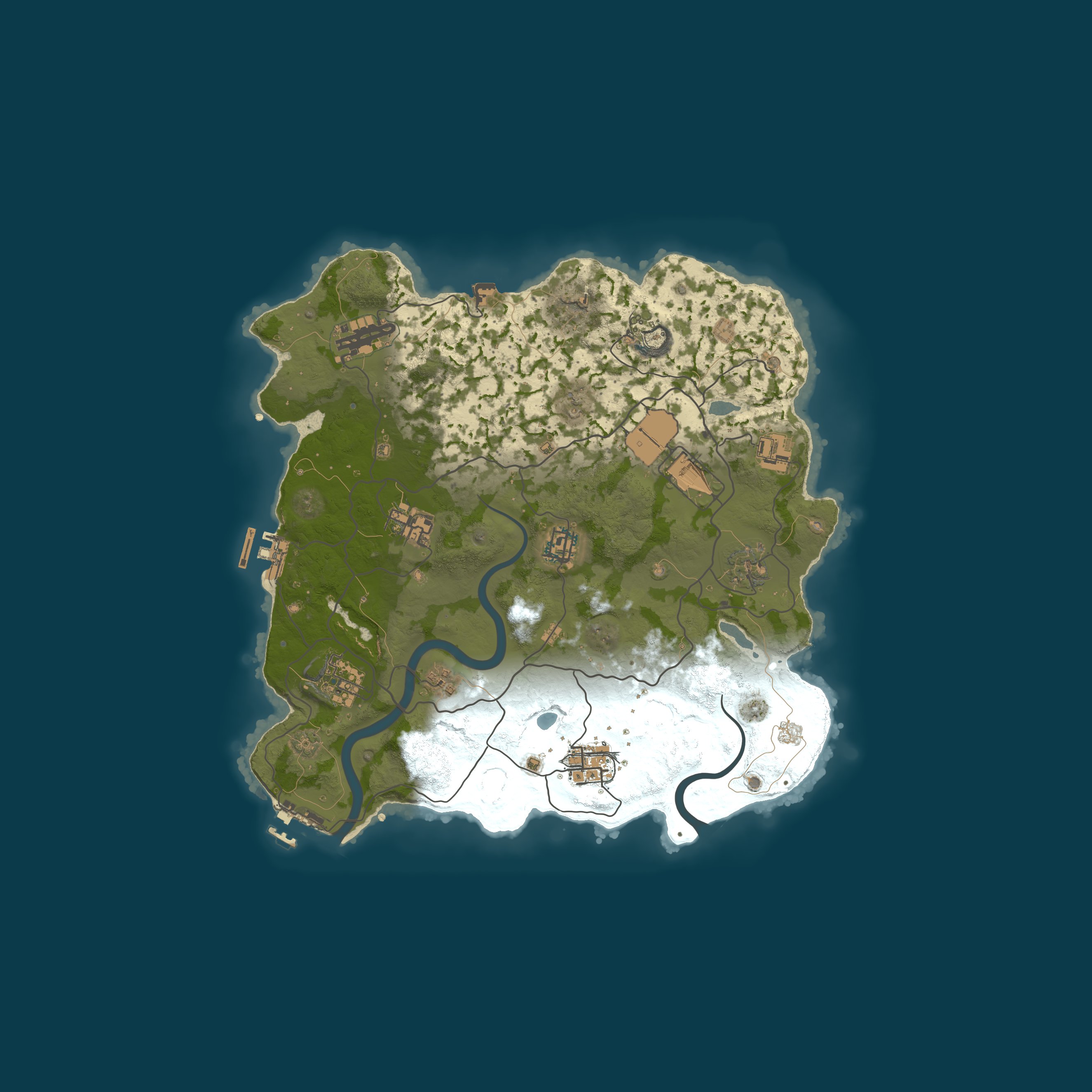 Custom Map, size 3300, seed 1337
