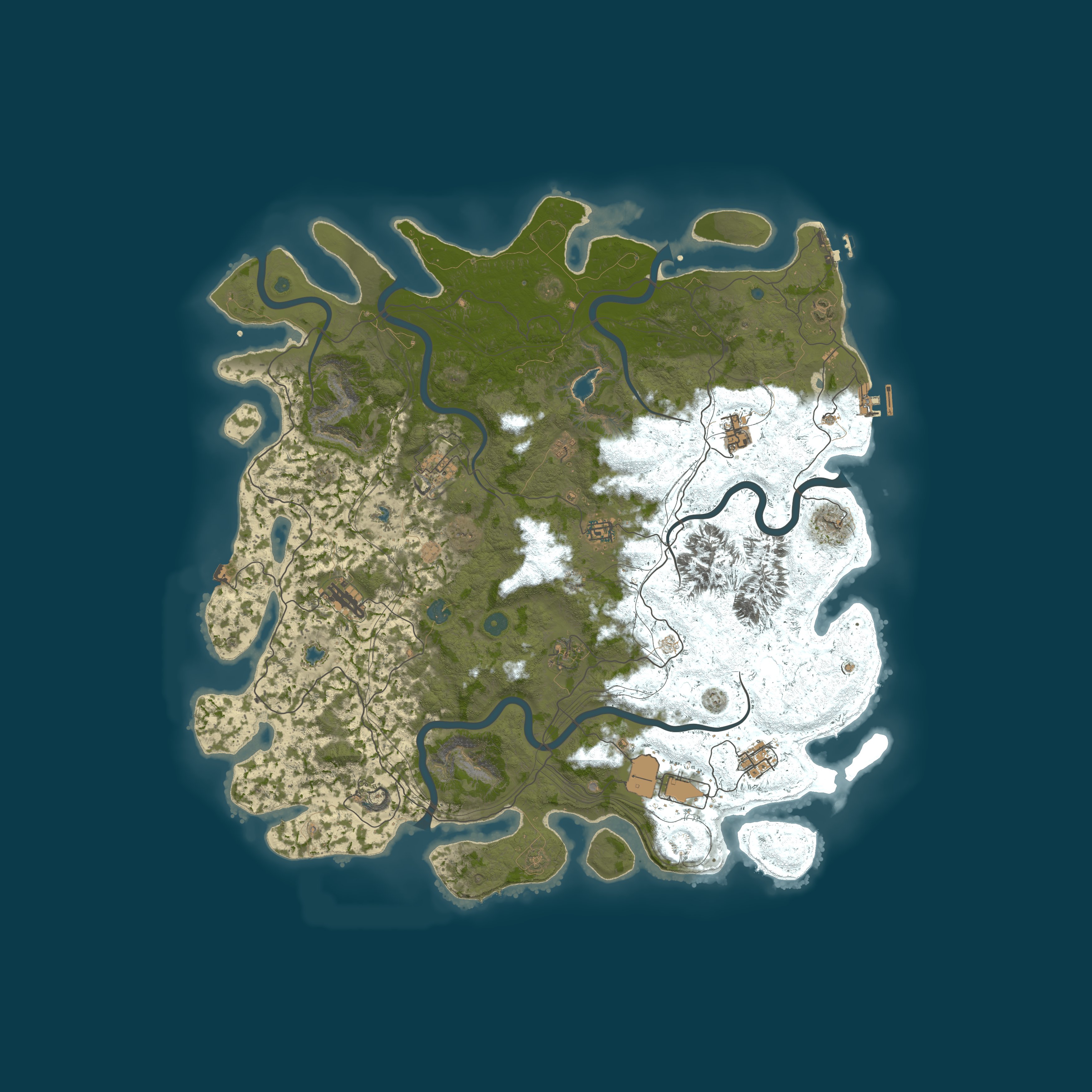 Map for Sinister Rust ZOMBIES|No BP wipe|Raidable Bases