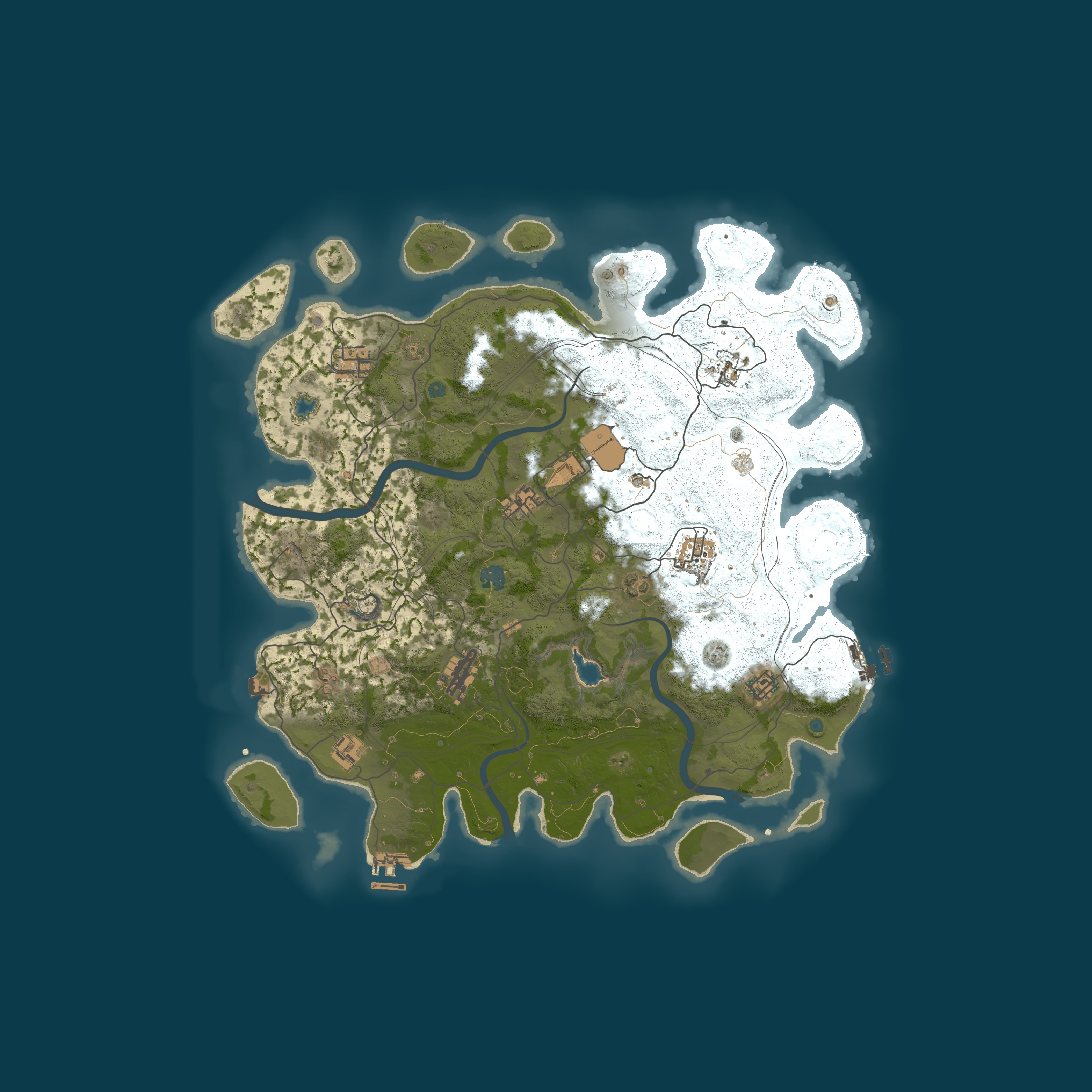 666 RUST /ДЛЯ НОВИЧКОВ /РУССКИЙ 09.10 — Процедурная карта 4250, seed 2124361035