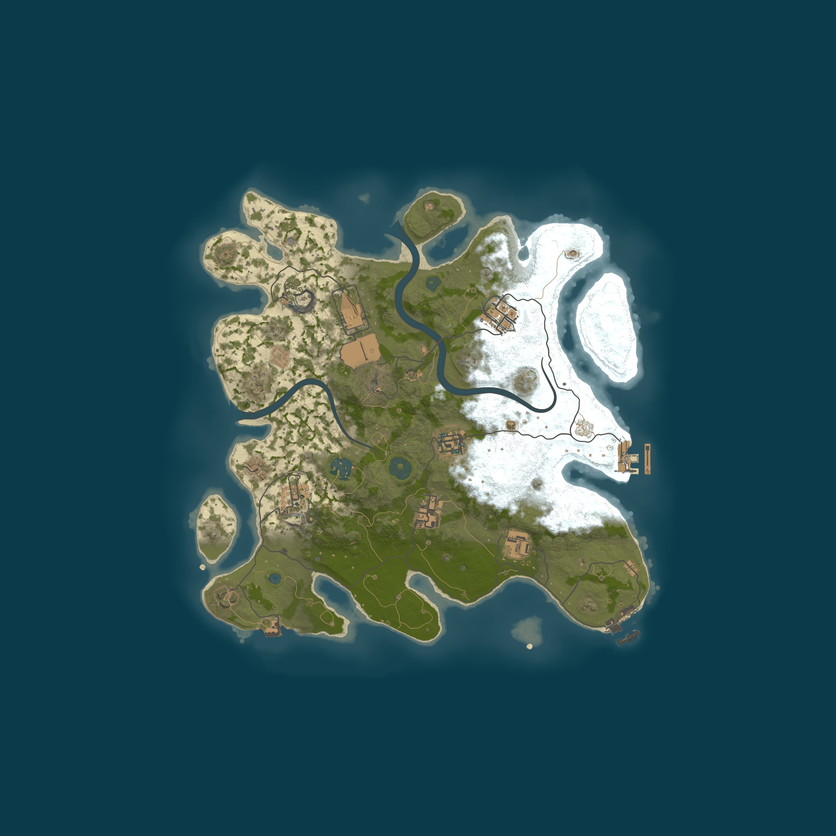 RustyKing 5X | Solo Only | Easy Start - Fast Progress — Mapa procedural 3500, seed 468096045