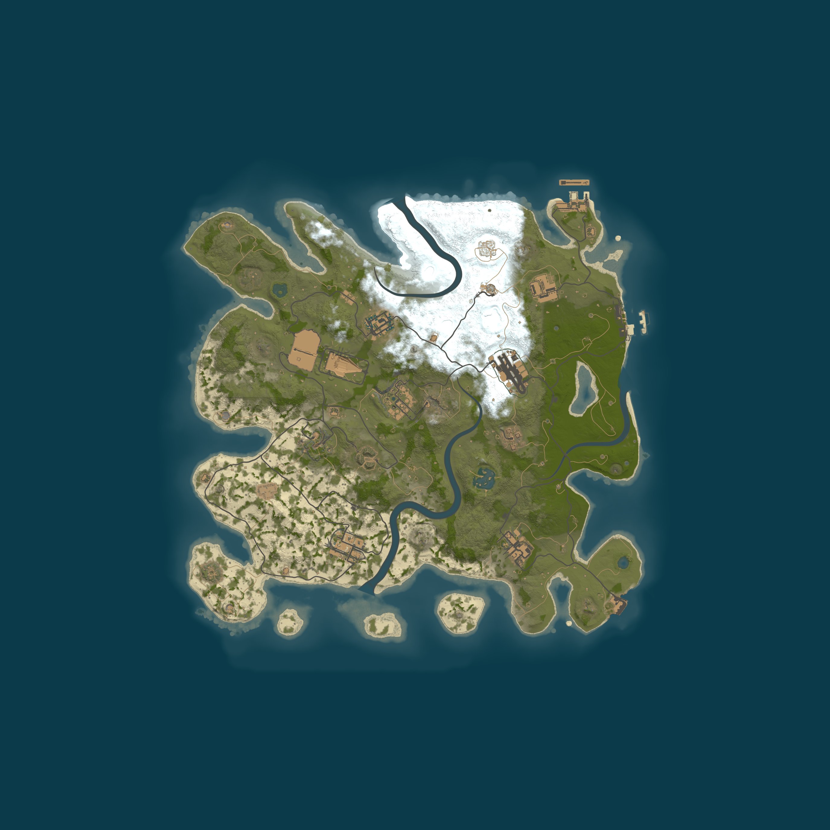 Procedural Map, size 3500, seed 37918