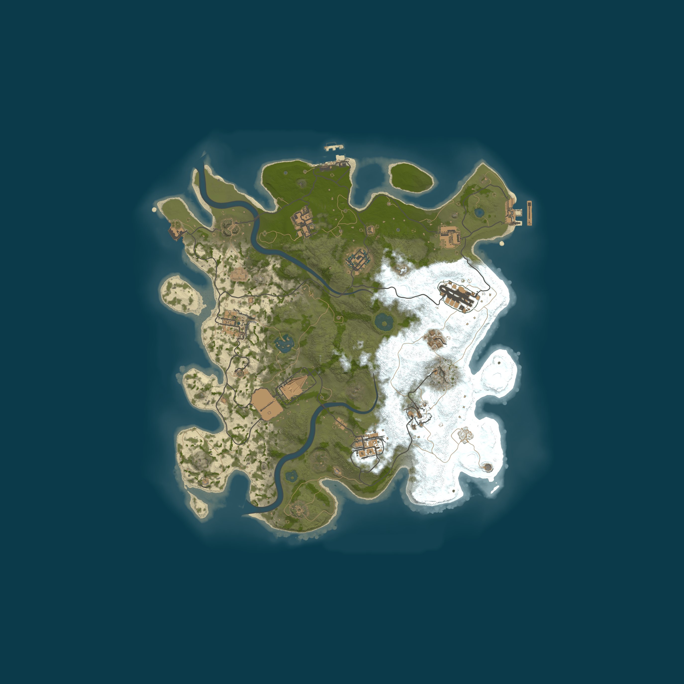 Procedural Map, size 3500, seed 6566685