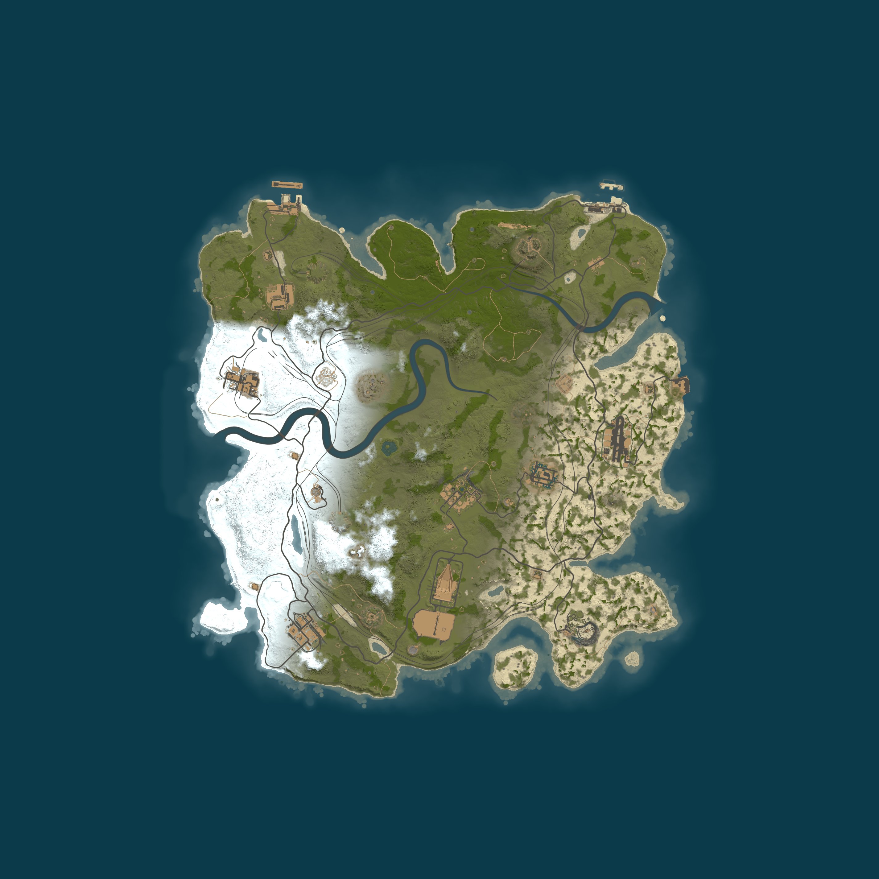 Custom Map, size 3700, seed 1711965924