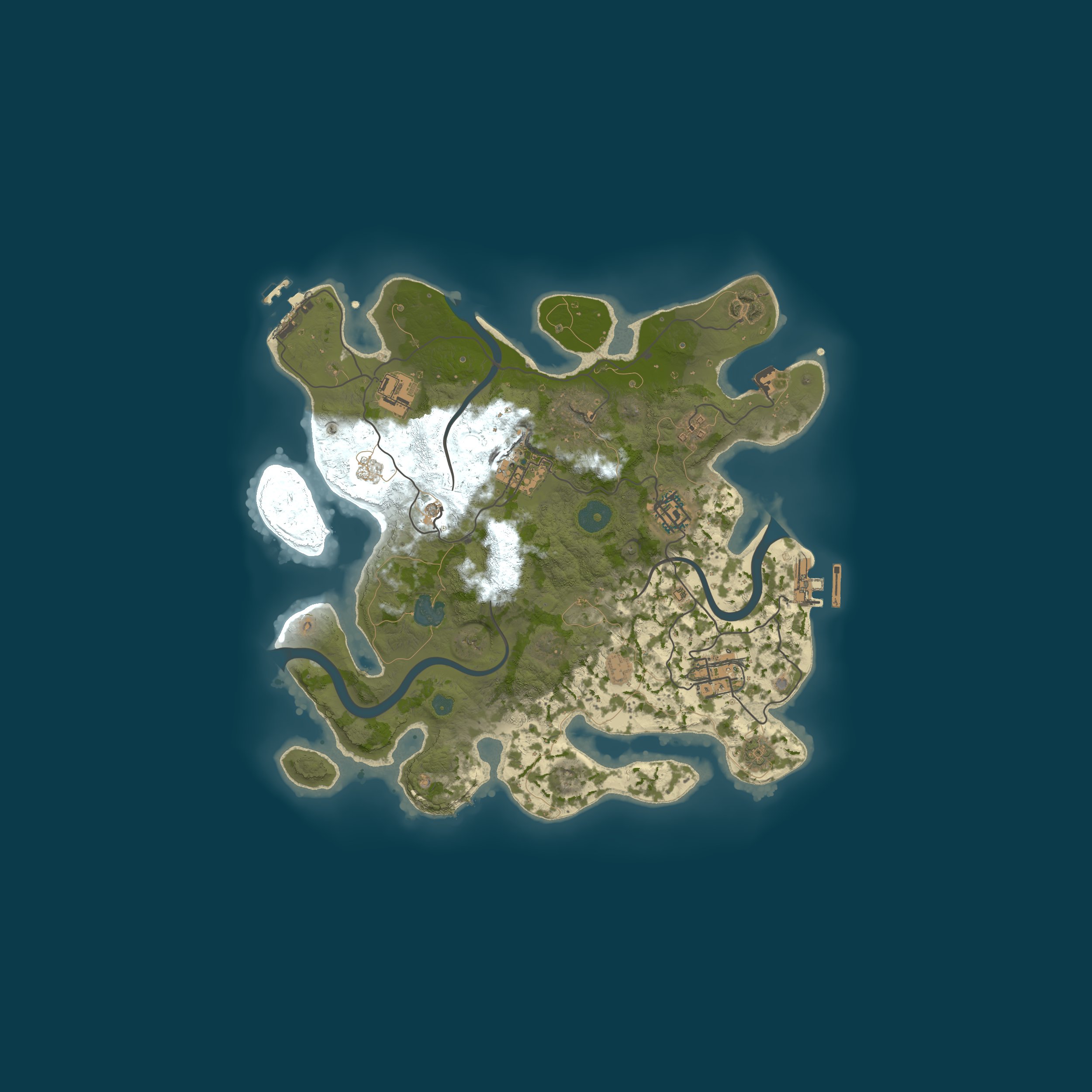 Procedural Map, size 3000, seed 1234567