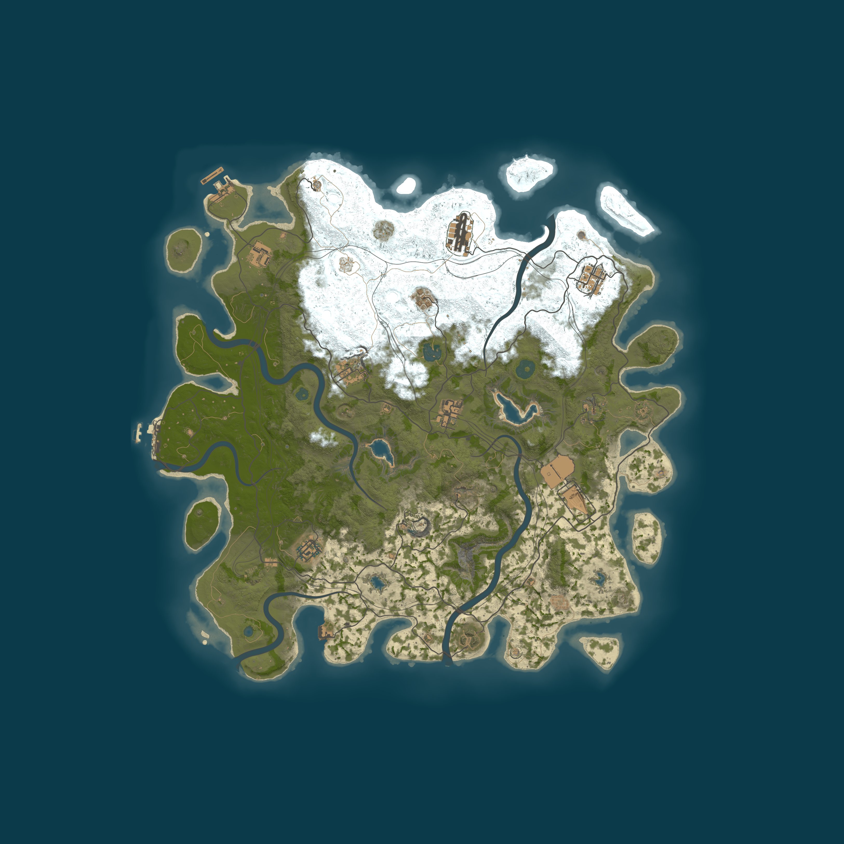 Map for TetherRust 3X | Solo/Duo/Trio/Quad| MAX 5