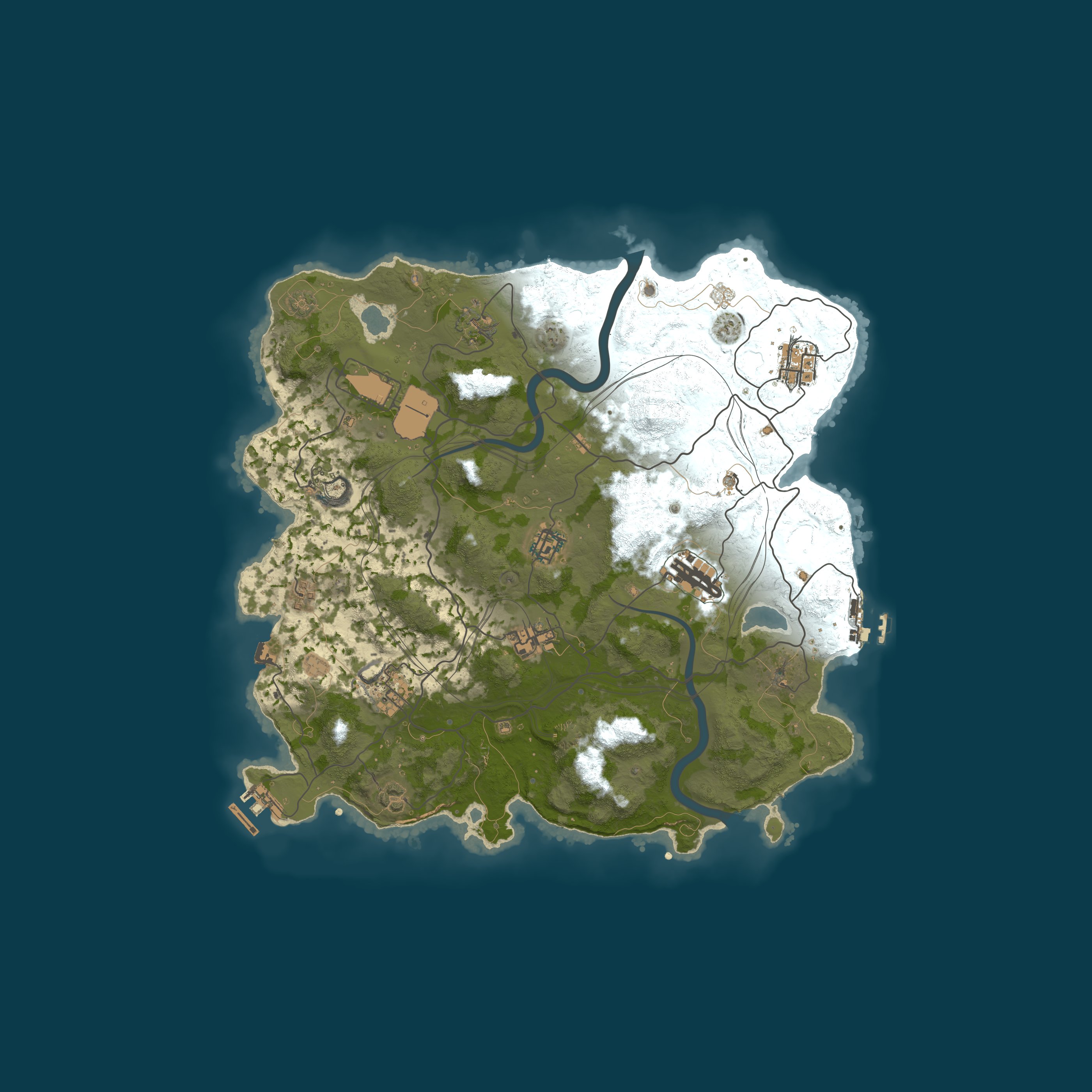 Map for Reddit.com/r/PlayRust - US Monthly Quad