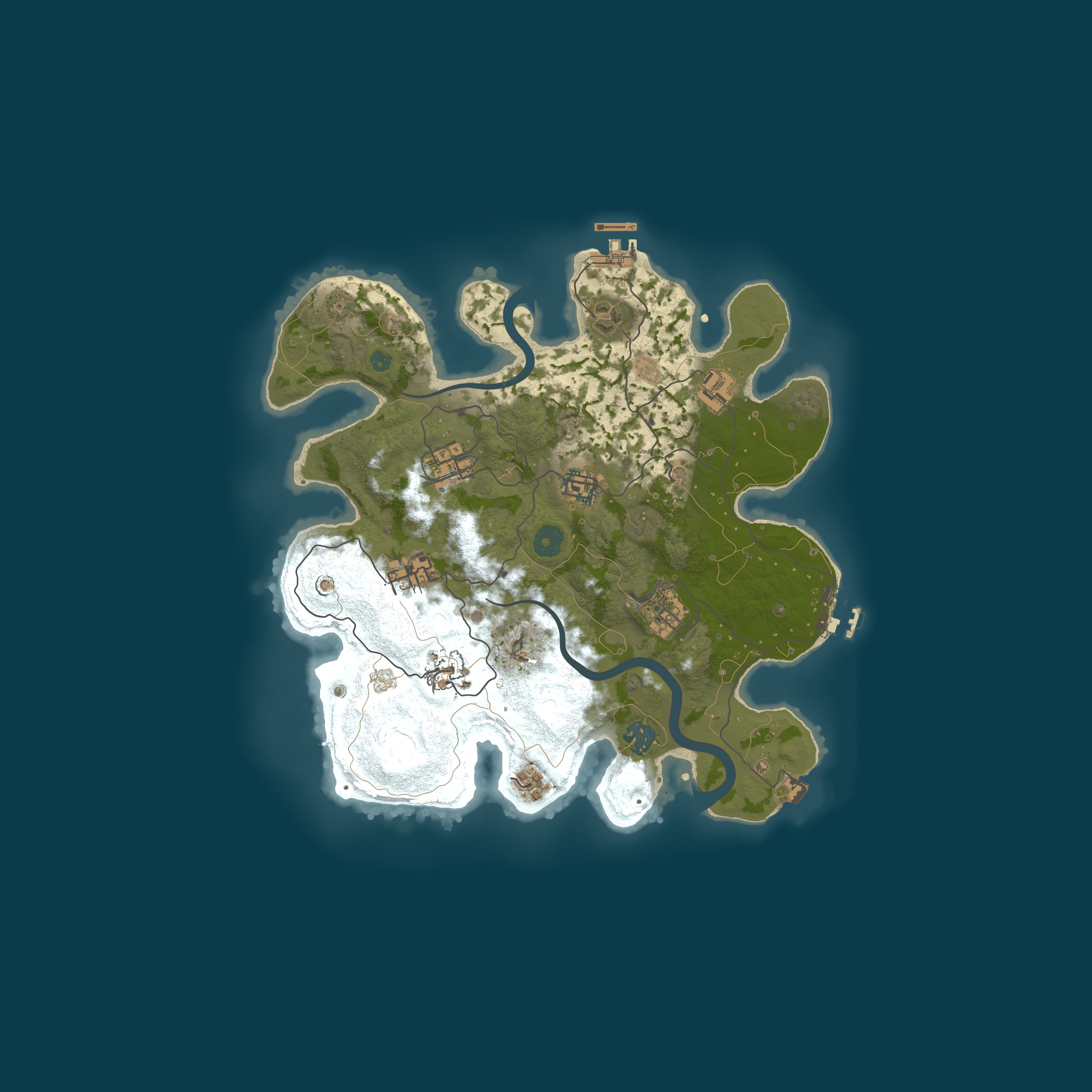 Procedural Map, size 3200, seed 1948196991