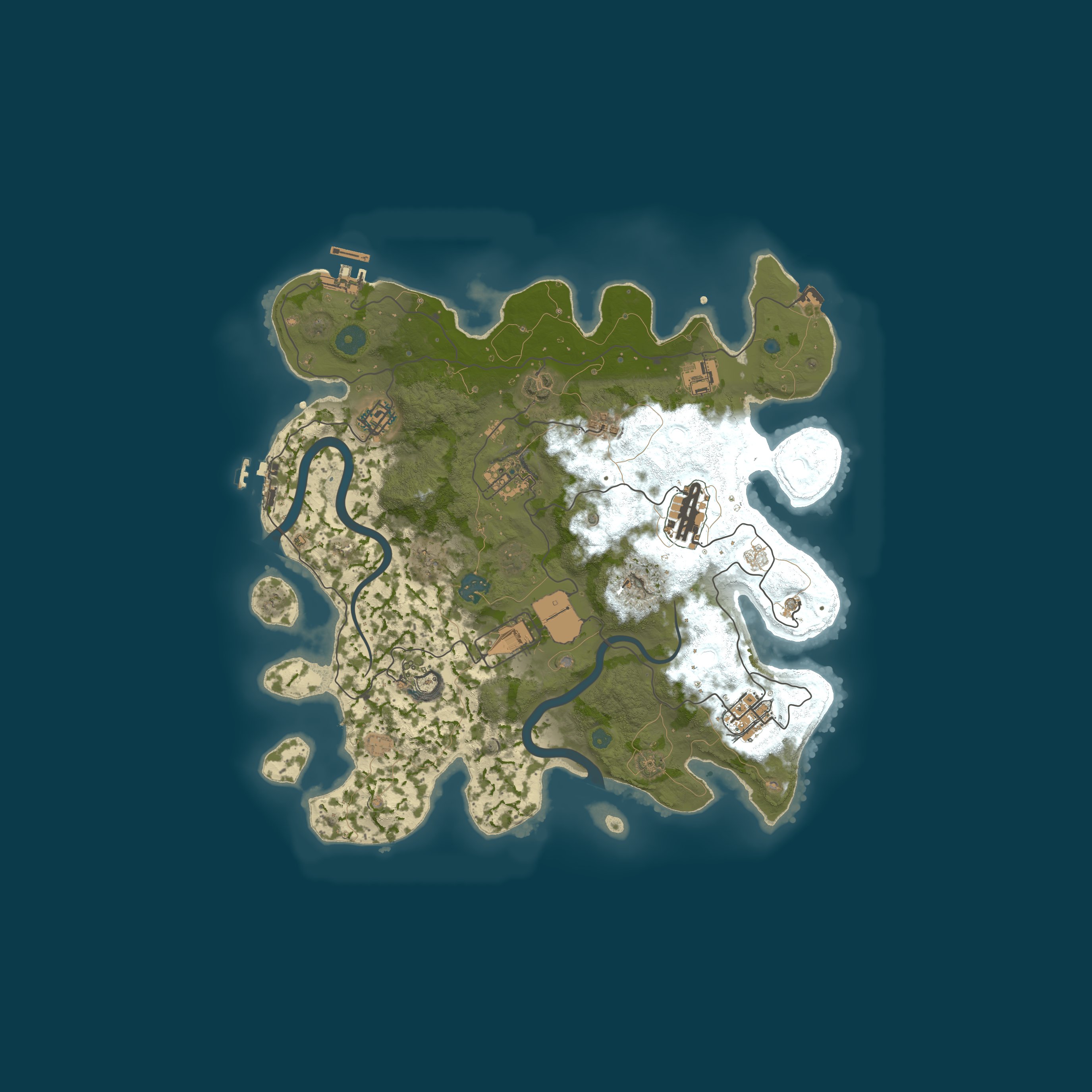 Procedural Map, size 3500, seed 1684990273