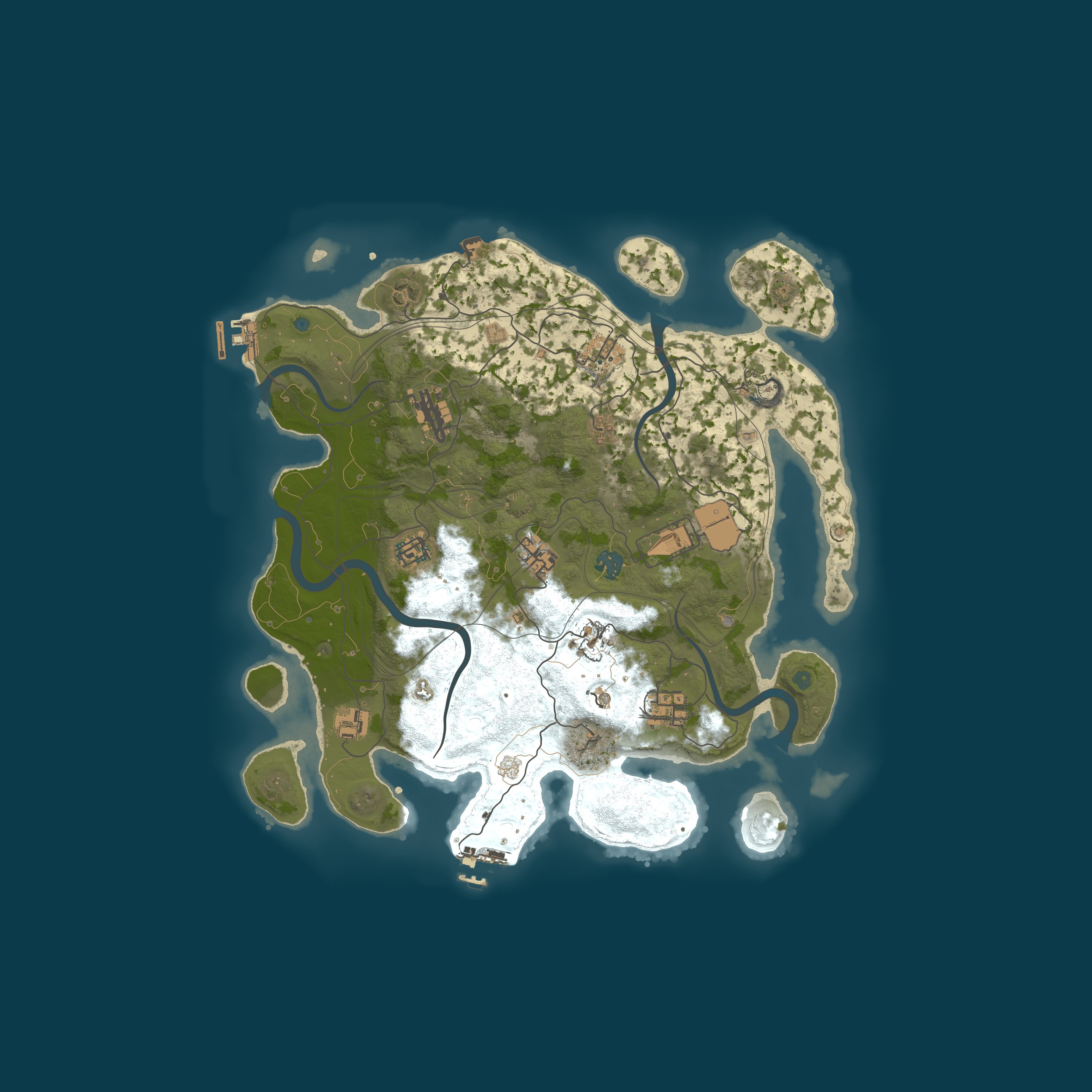 Map for DRAGON RUST-UA PVP|PVE |Raid Base|Skills