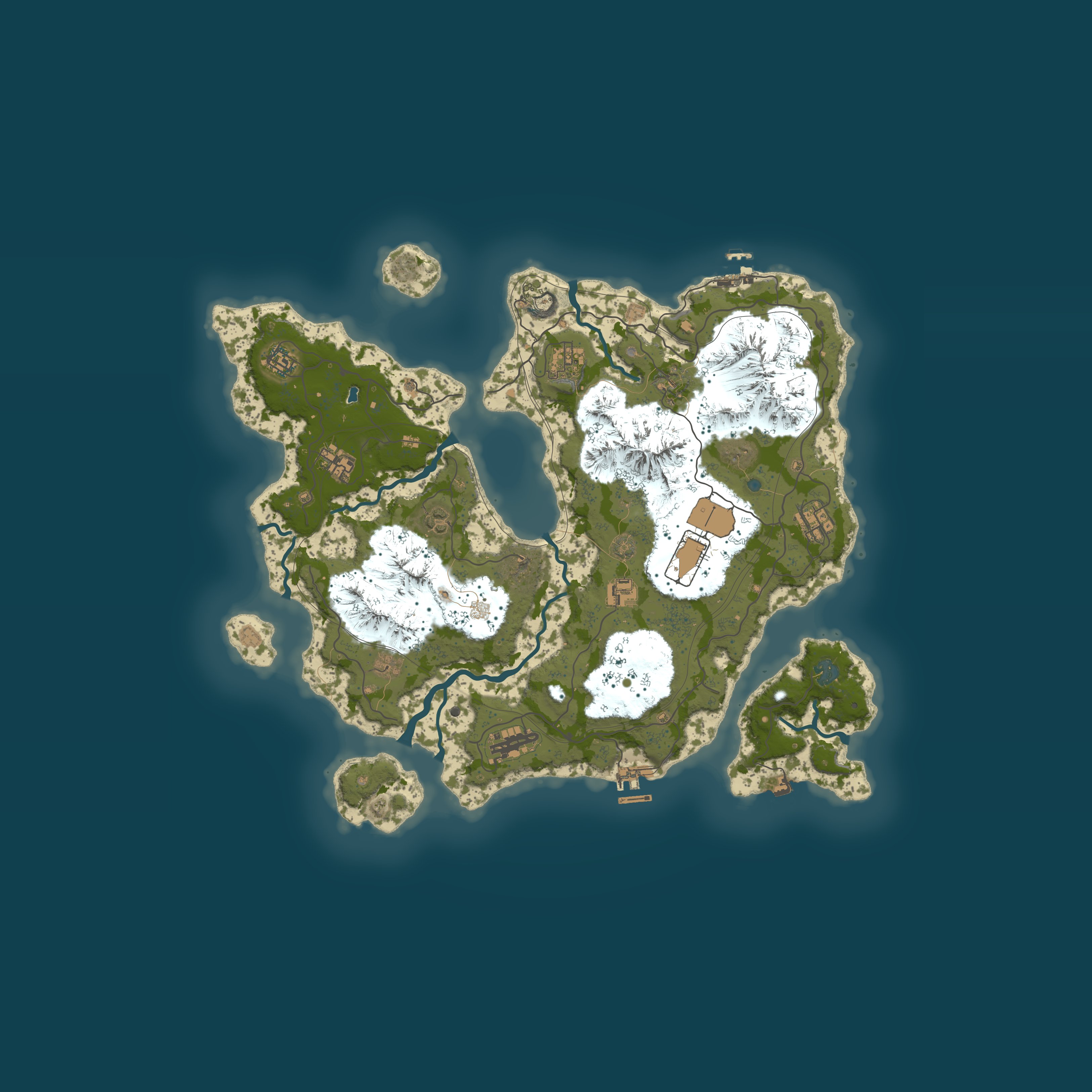 Map for The Fallen Ones | PvE | 5X | Raidable Bases