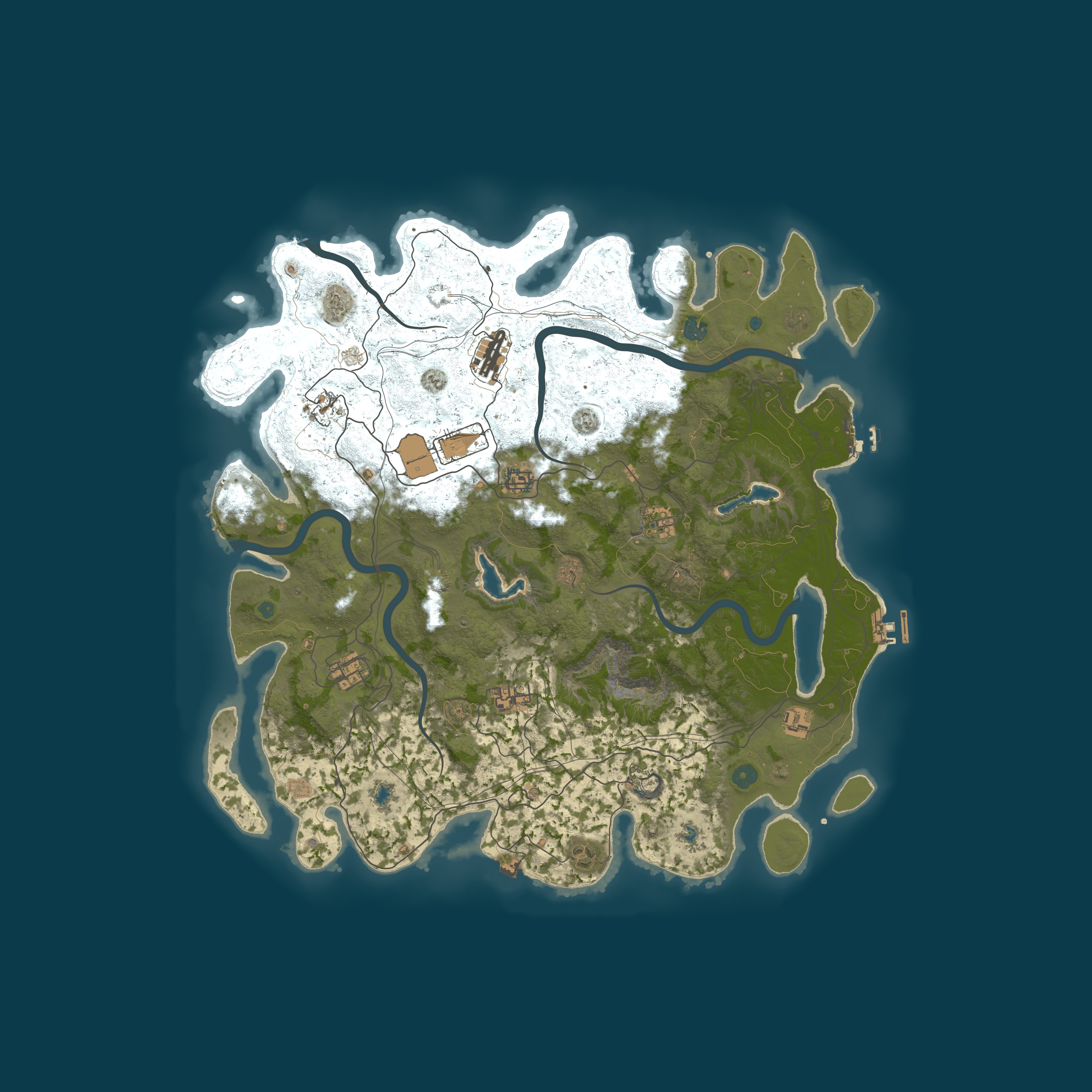 Procedural Map, size 4600, seed 583951701