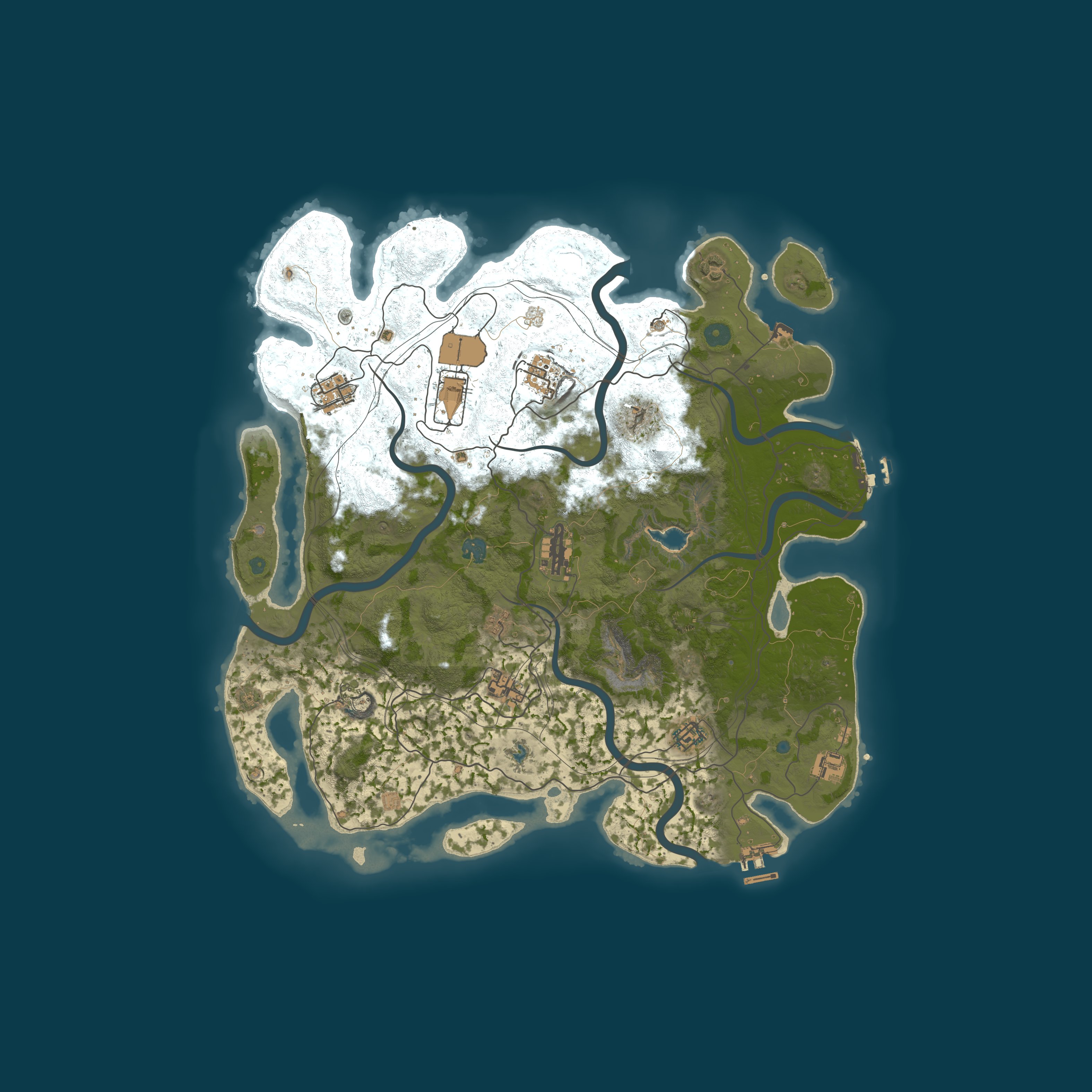 Map for [PVE-PVP] Uncharted Island [x1-x5][RaidableBases - NPC - Events
