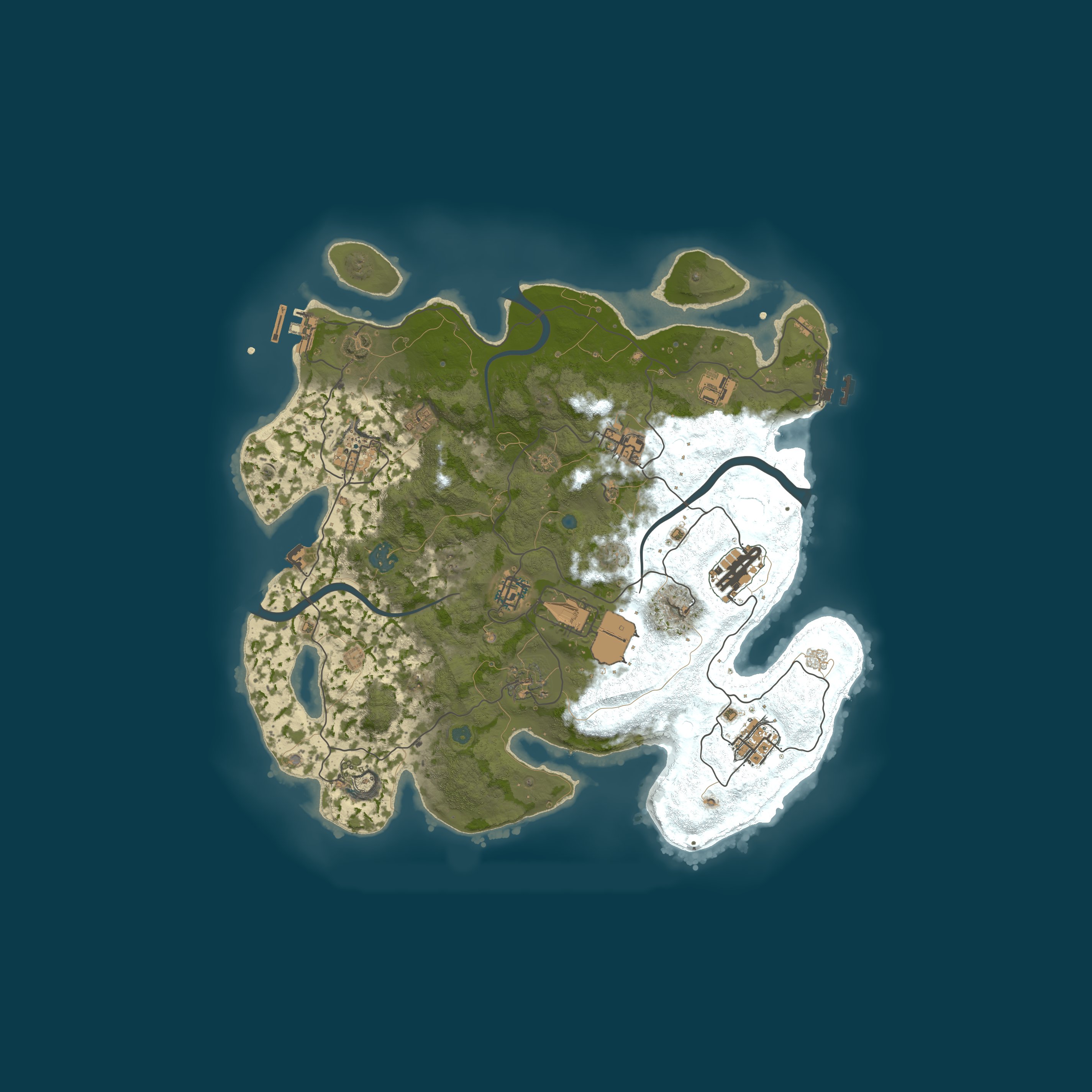 Axis Test — Bản đồ ngẫu nhiên 3700, seed 585335201