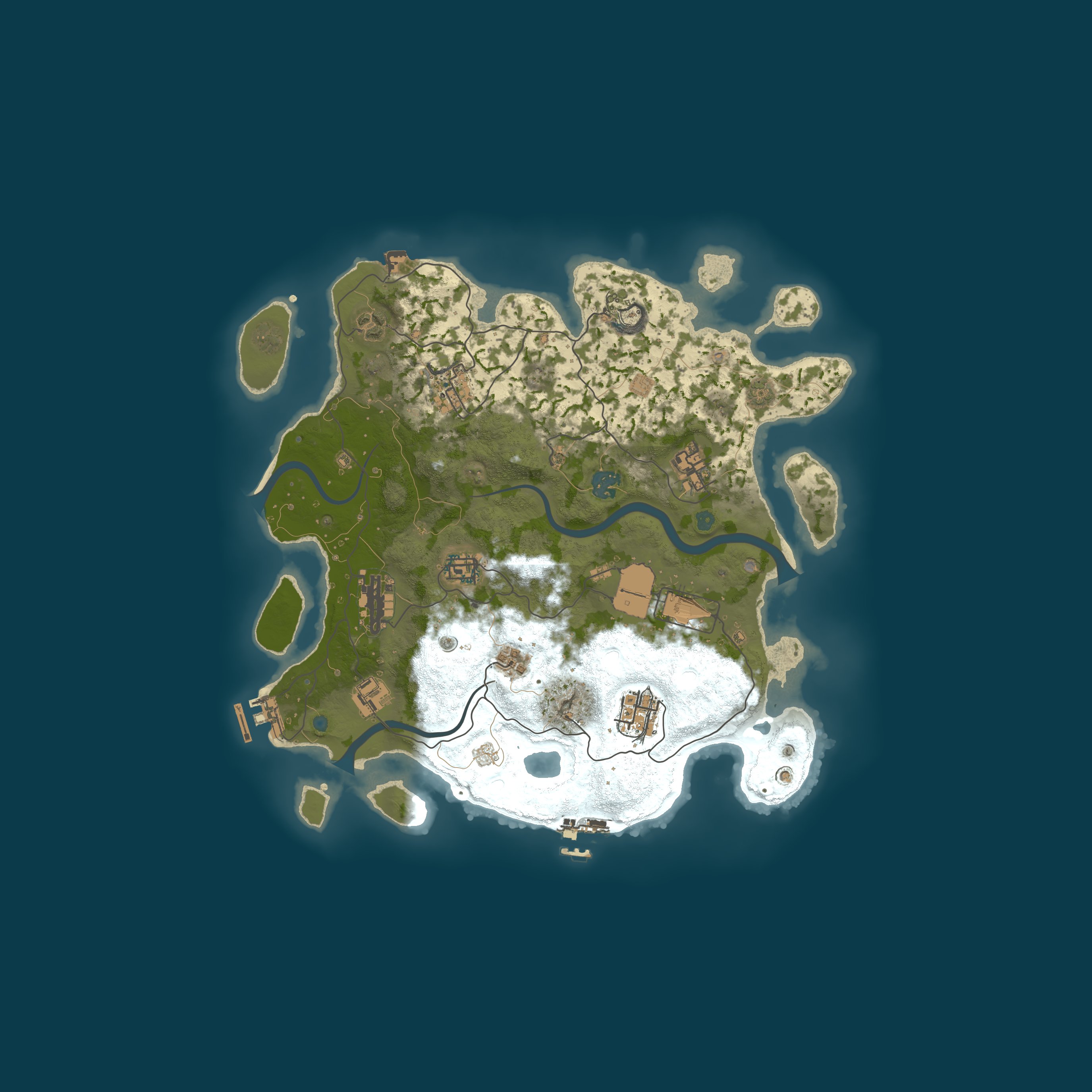 Procedural Map, size 3500, seed 280235888