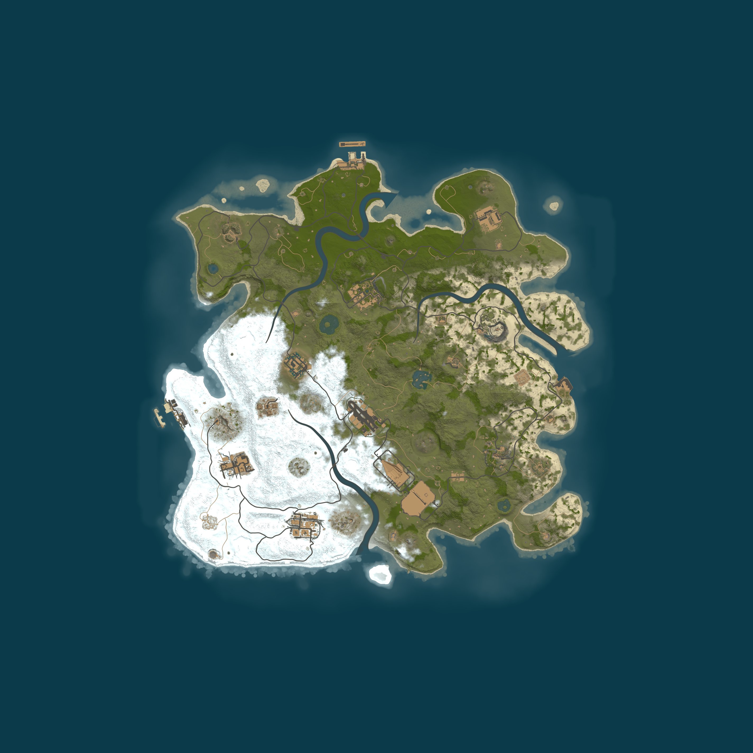 Map for The Rusty Dead PvE 5x | Zombies | RaidableBases | Events