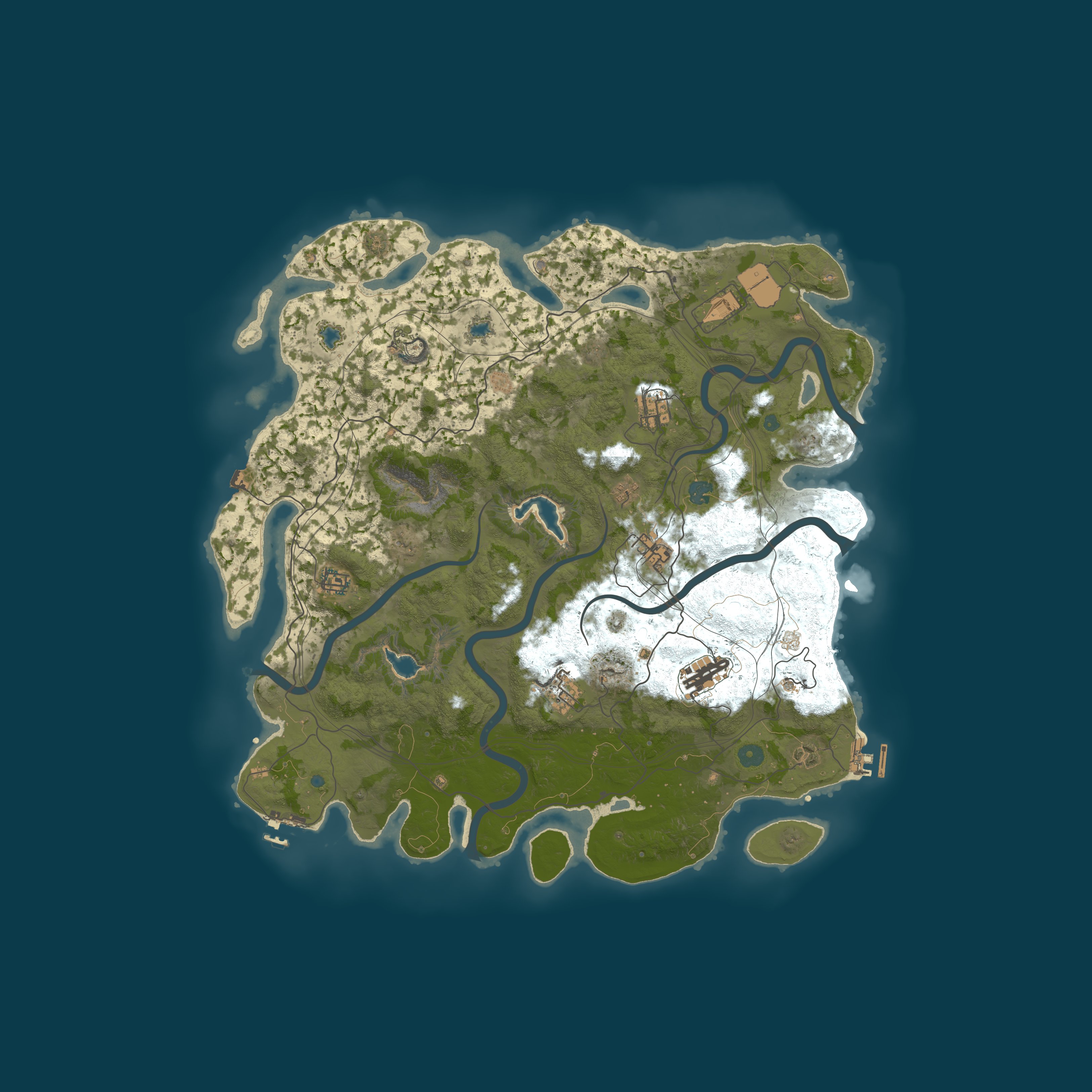 Map for Nuke Island - Events | Alcohol Farms | Water Bases | 3x | Month