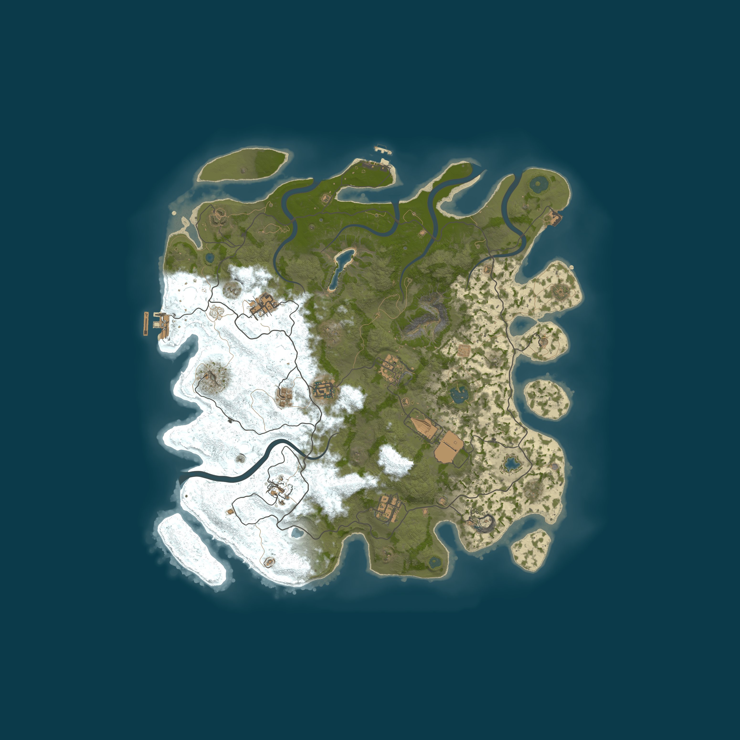 Map for Outland PvE | Raidable Bases | Bots | 2x